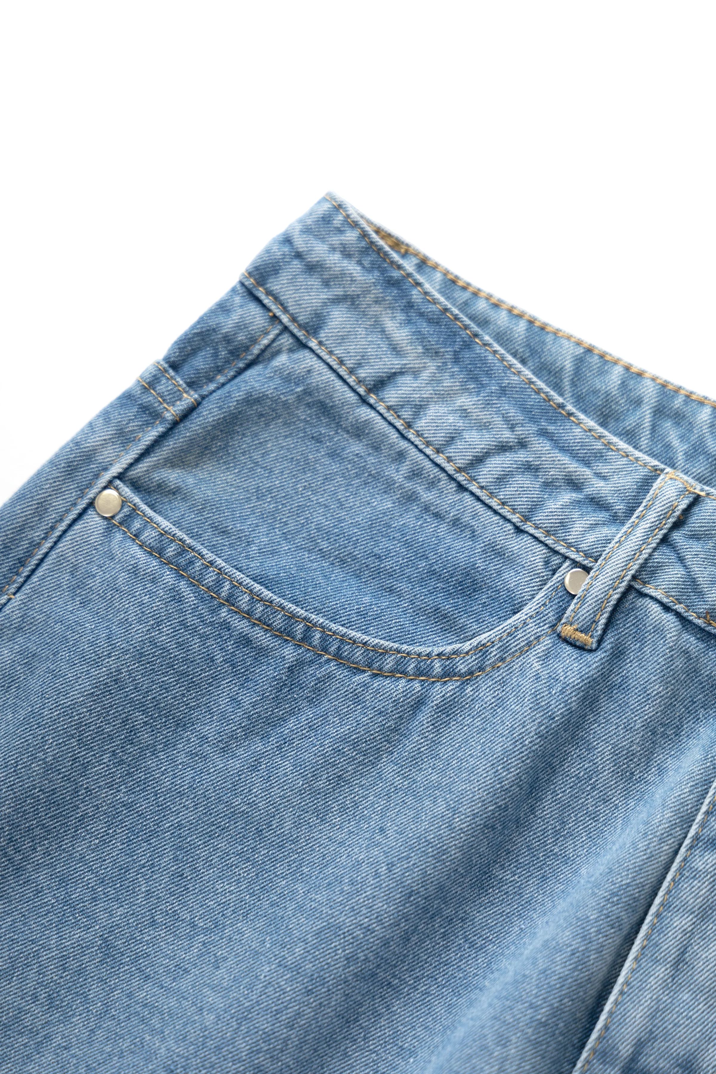 Power Goods - 90's Jeans - Washed Blue - Image 6