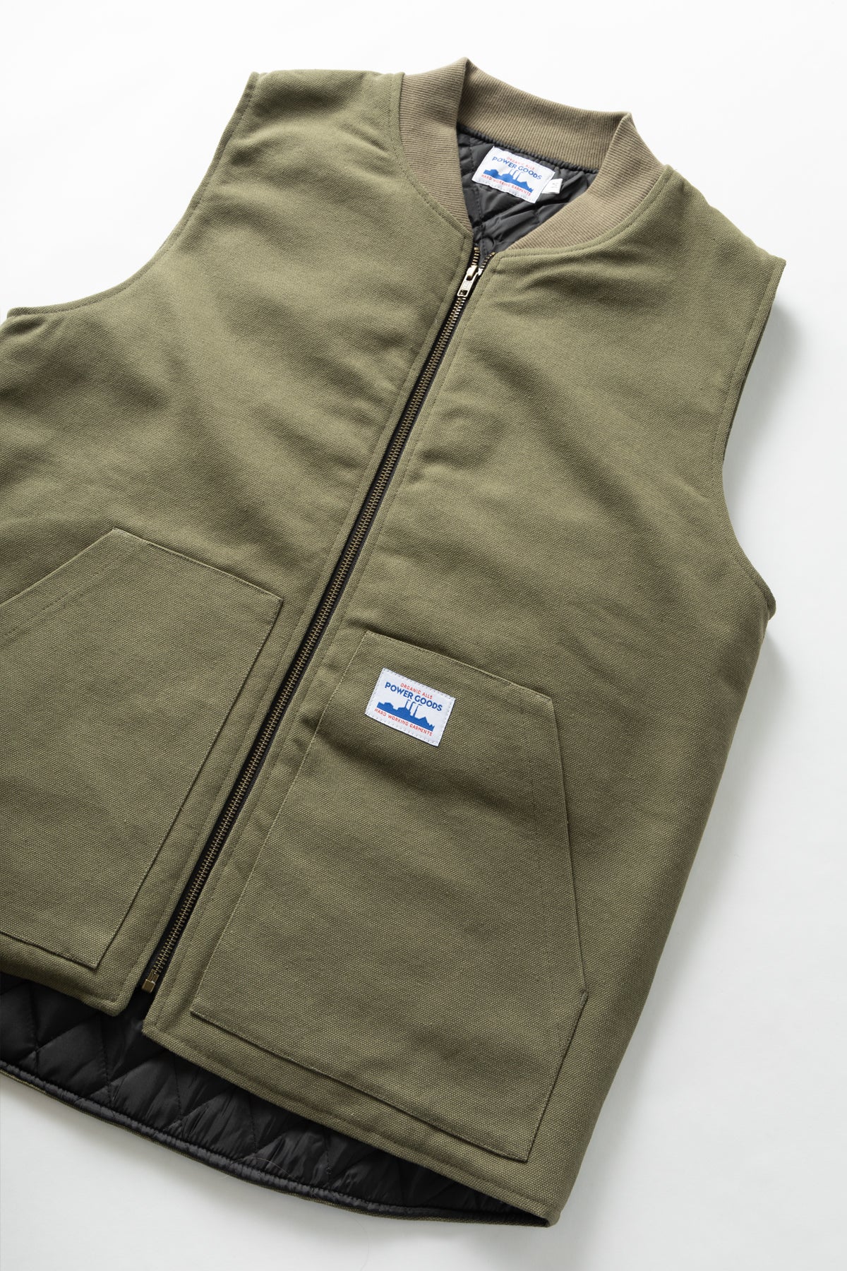 Power Goods - Canvas Work Vest - Olive - Image 2