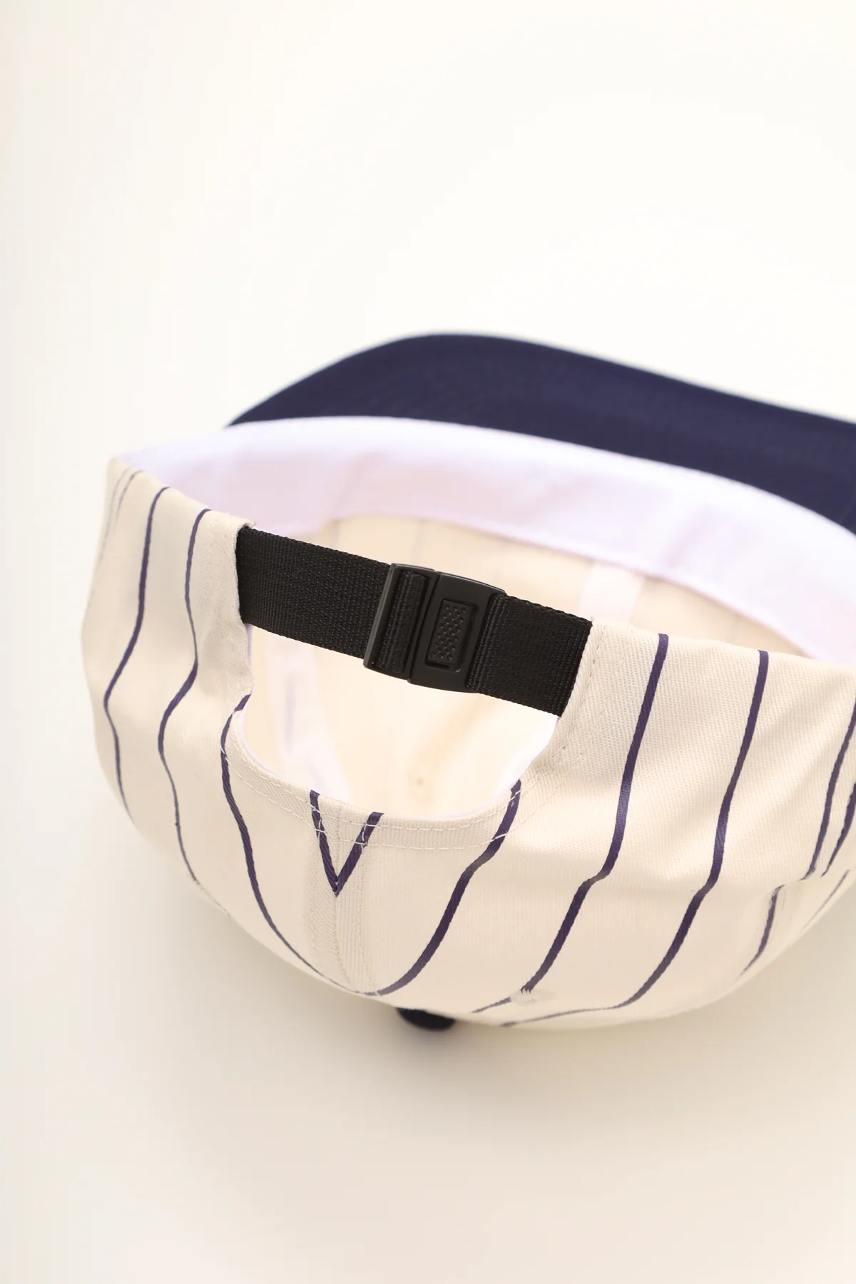 Power Goods - Perfect 6 Panel Cap - Striped Navy - Image 2