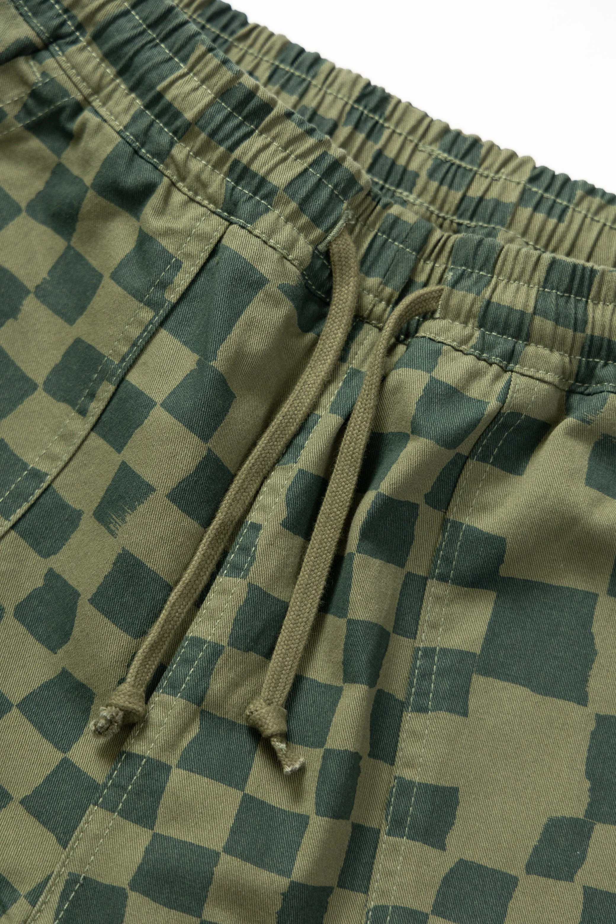 Service Works - Printed Chef Shorts - Olive Checker - Image 3