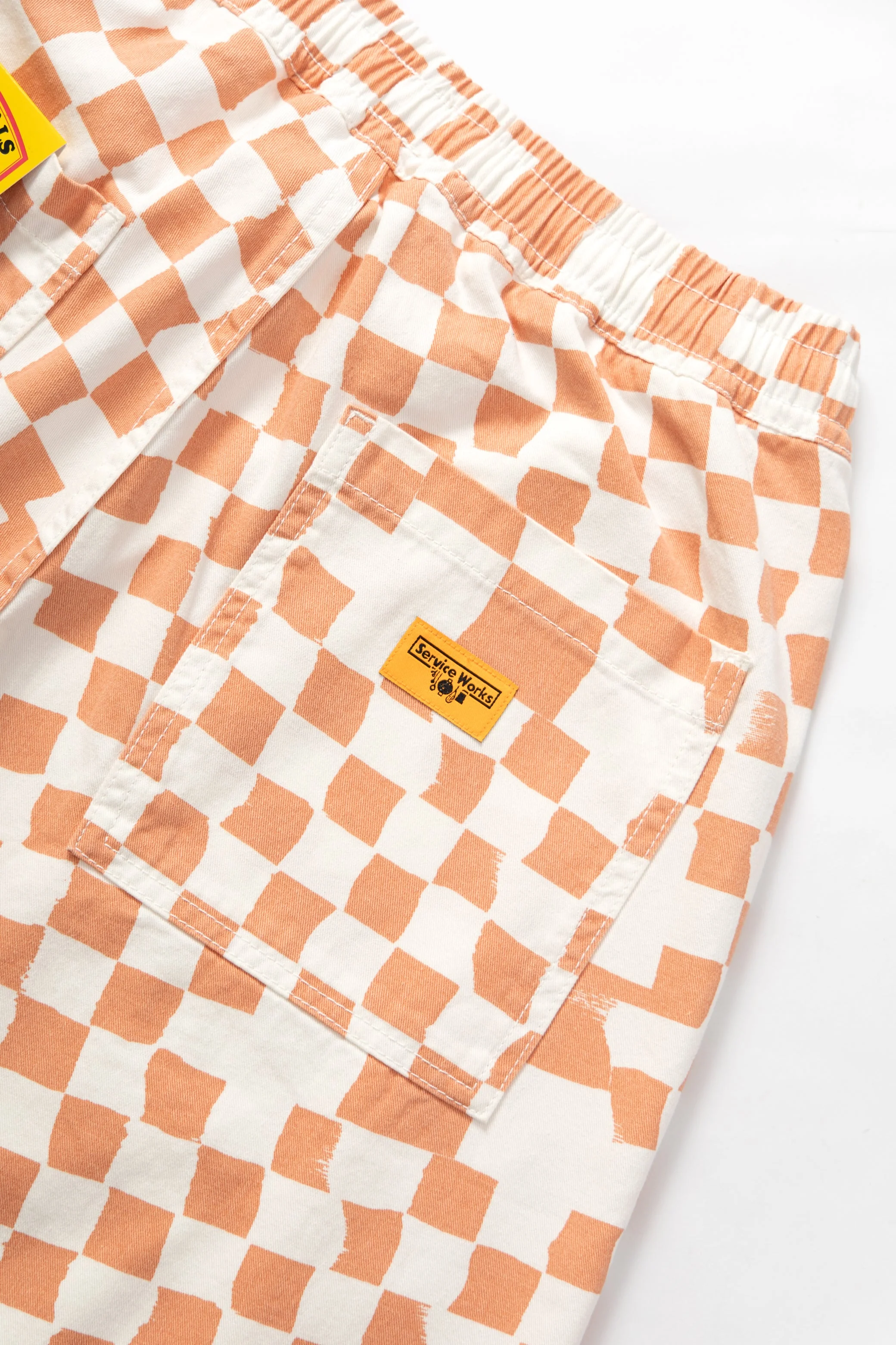 Service Works - Printed Chef Shorts - Salmon Checker - Image 5