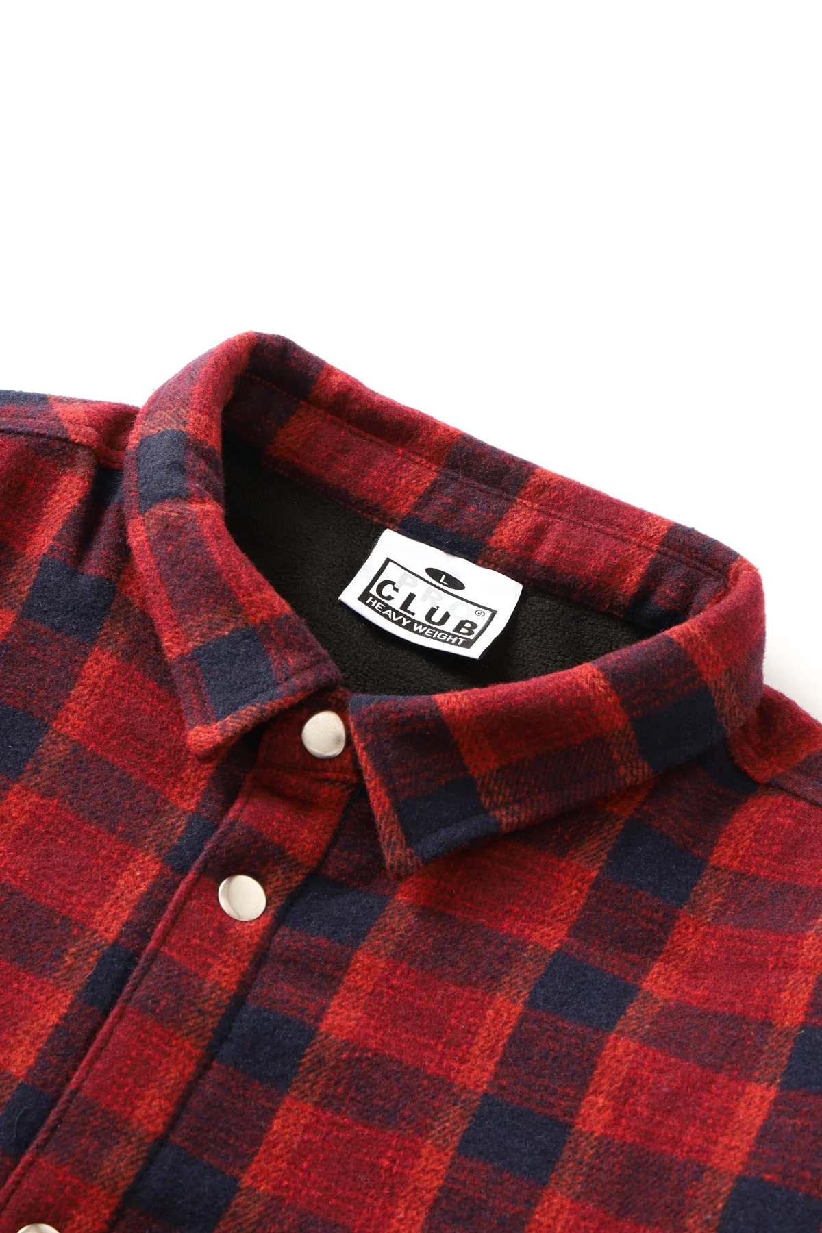 Pro Club - Flannel Work Shirt - Red/Navy - Image 3