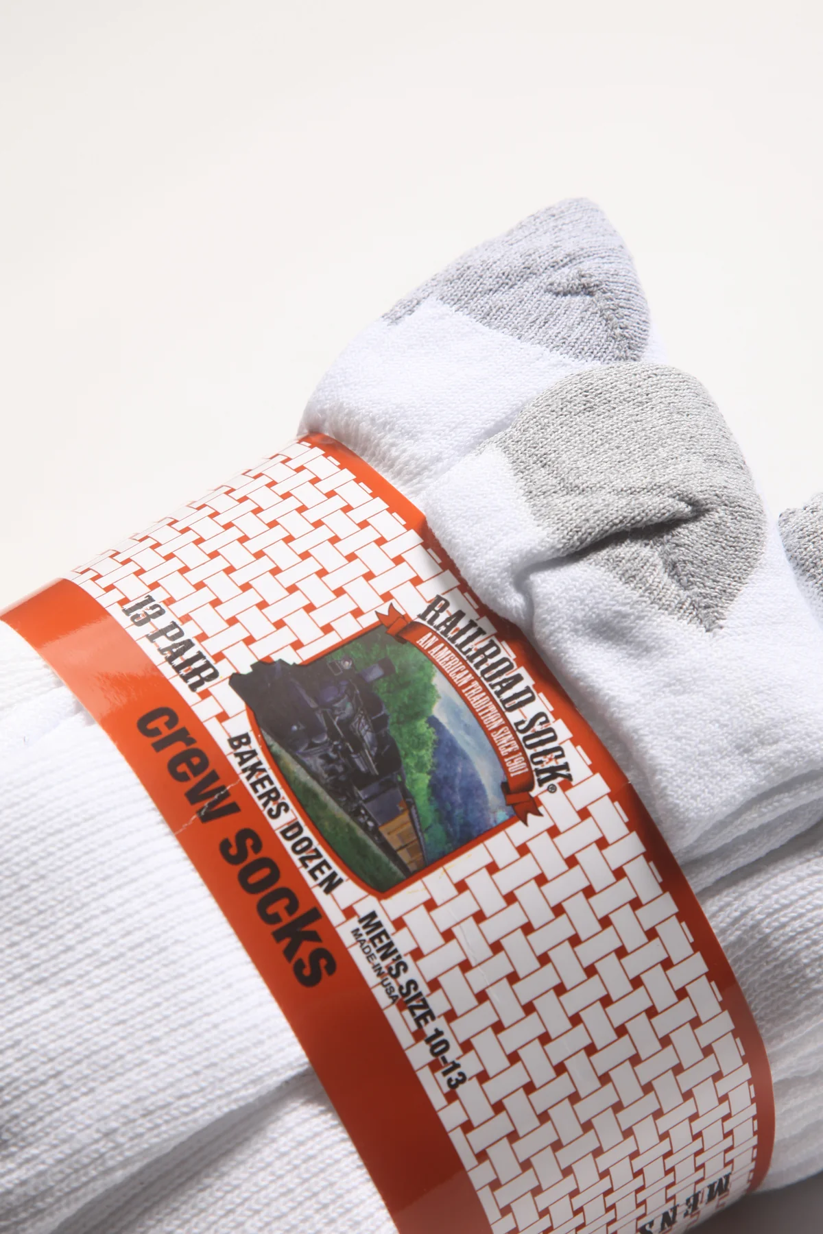 Railroad Sock - 13 Pack Crew Socks - White - Image 2