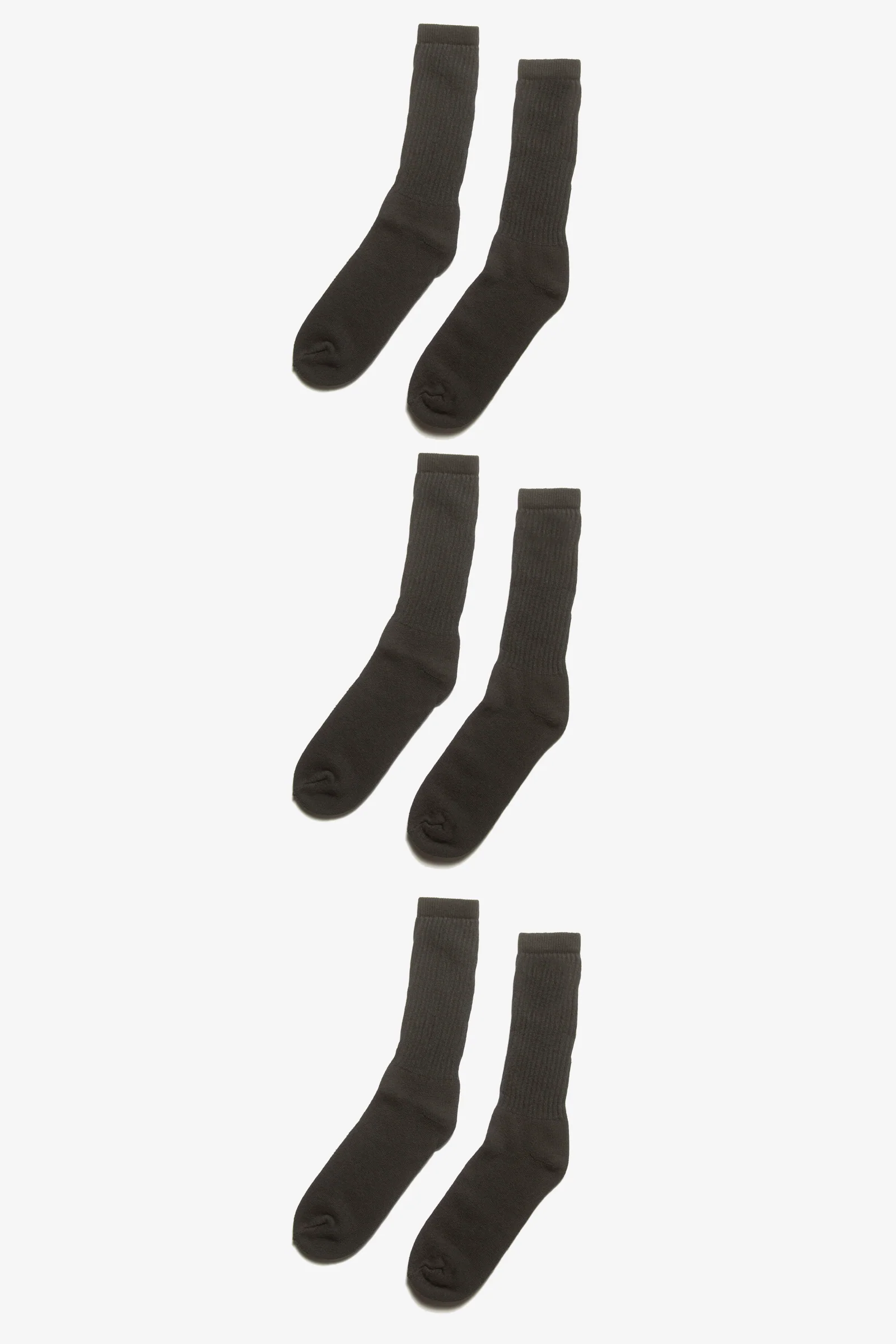 Railroad Sock - 3 Pack Crew Socks - Black - Image 4