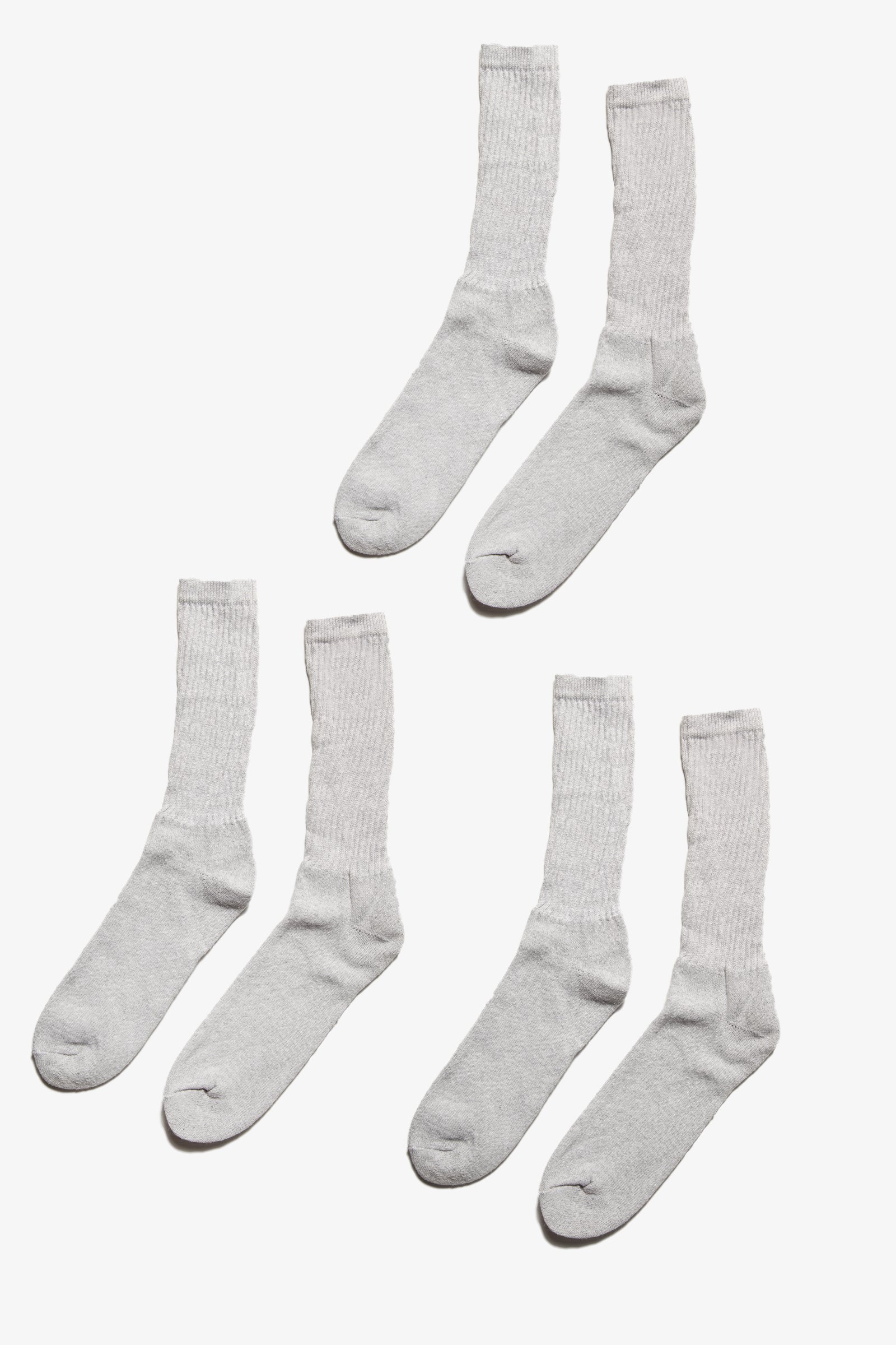 Railroad Sock - 3 Pack Crew Socks - Grey - Image 5