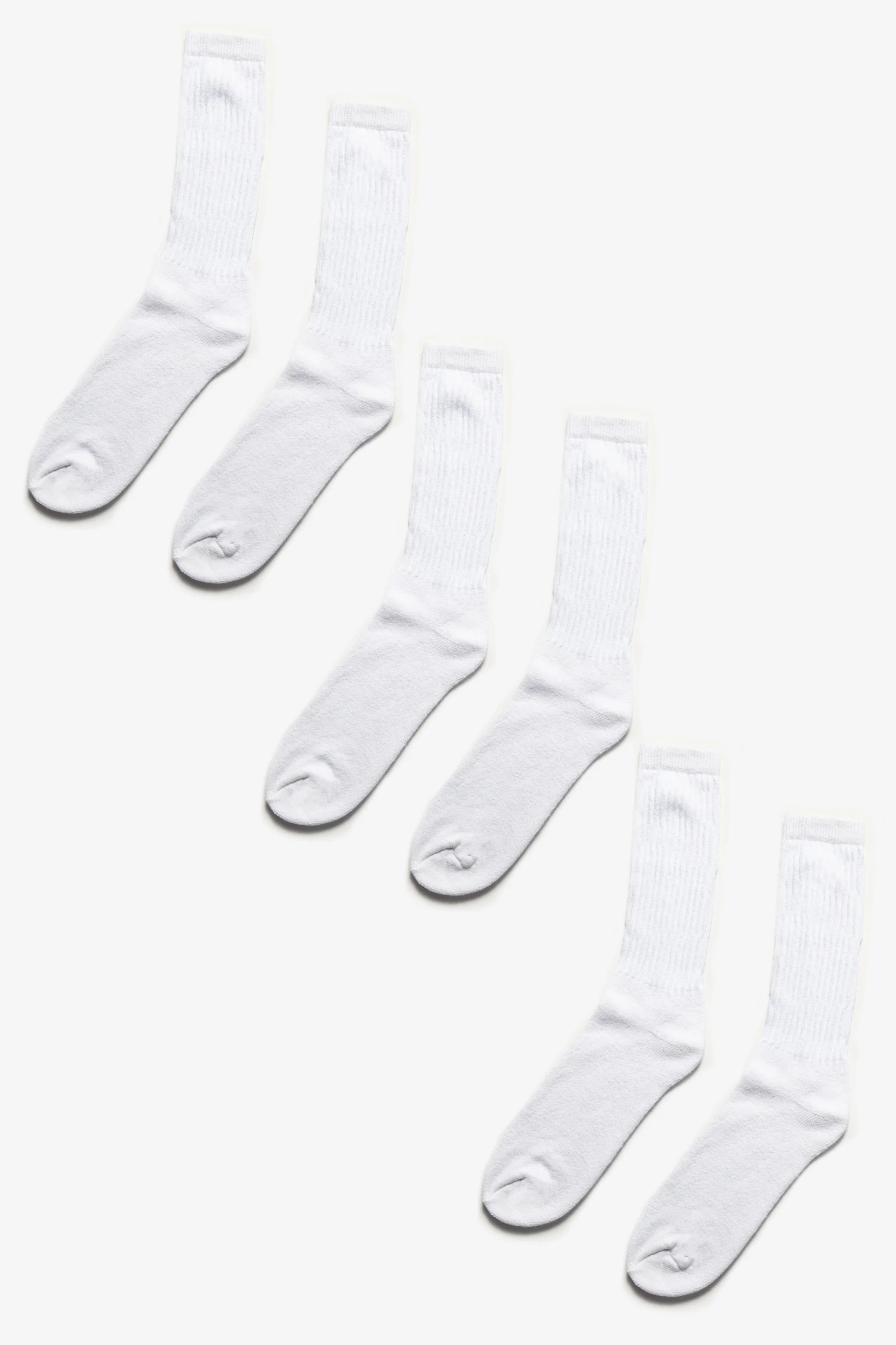 Railroad Sock - 3 Pack Crew Socks - White - Image 4