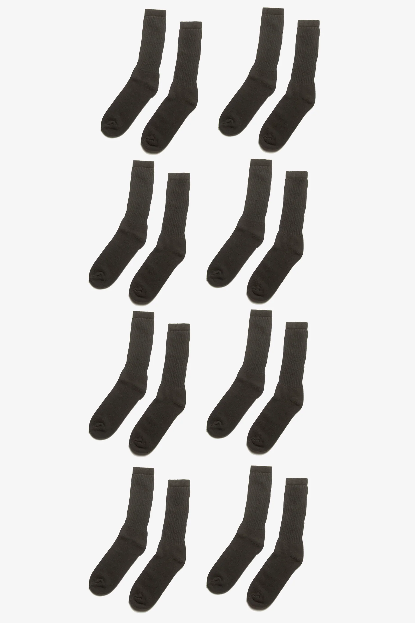 Railroad Sock - 8 Pack Crew Socks - Black - Image 5