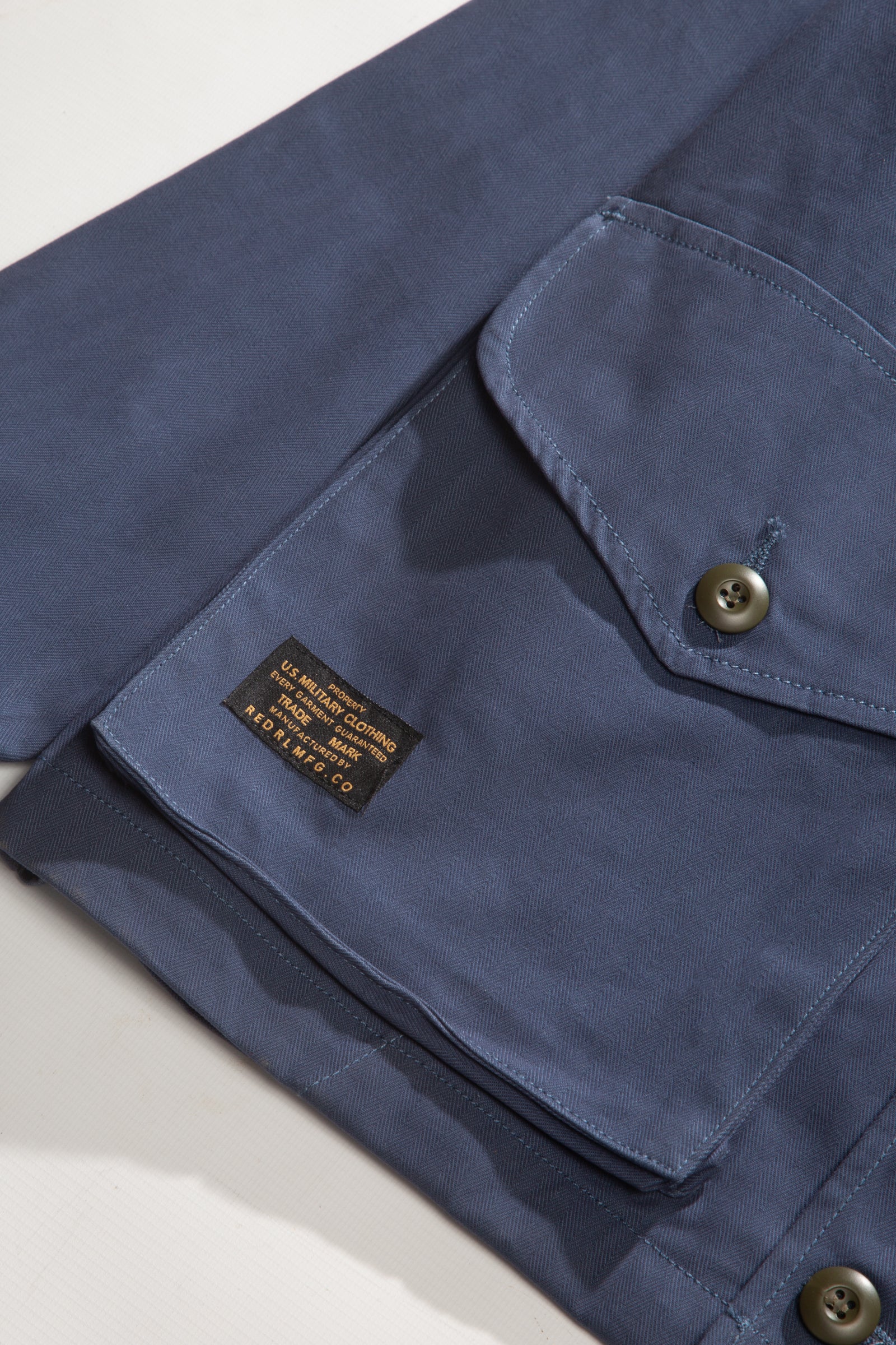 Red Ruggison - Twill Military Work Jacket - Navy - Image 3