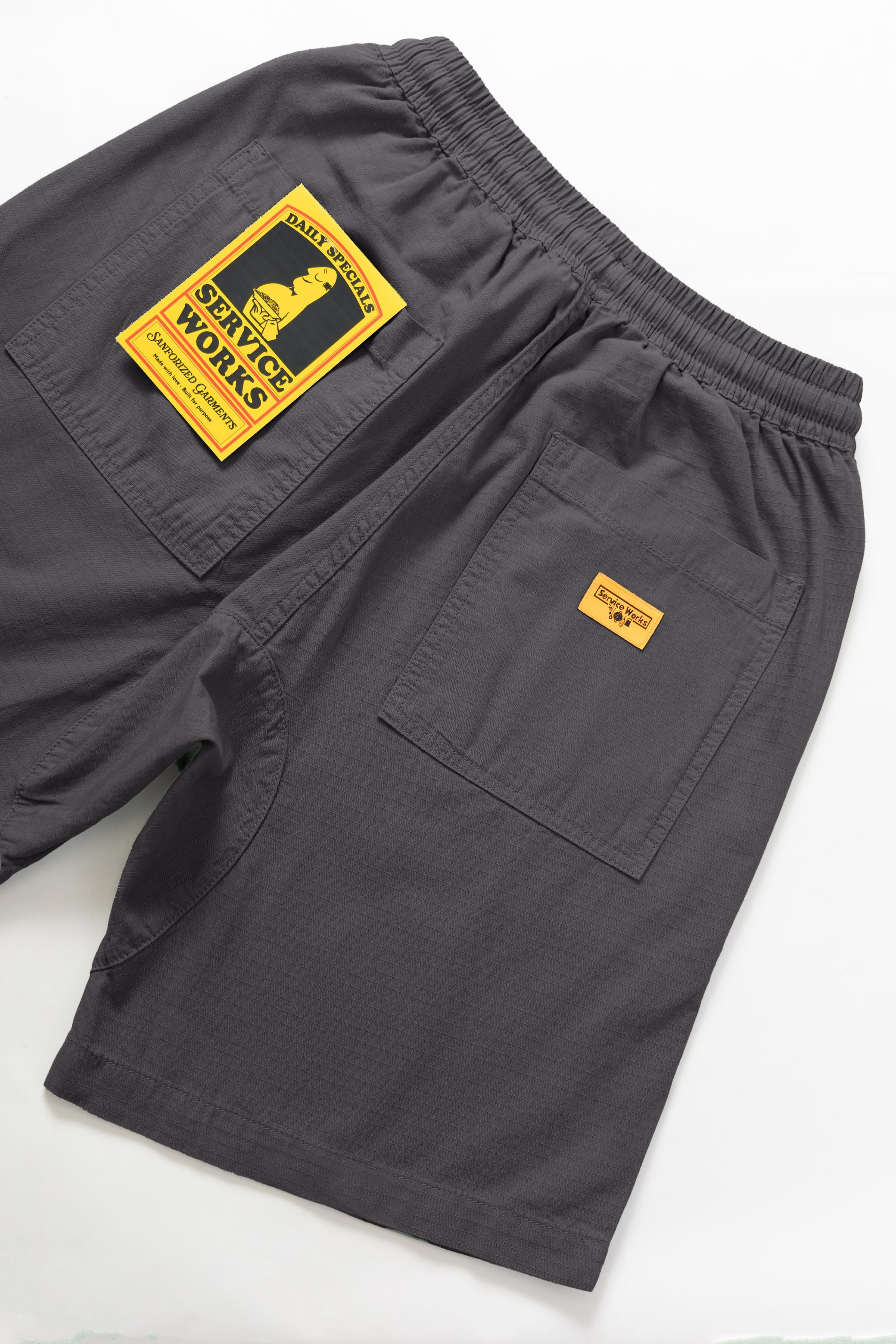 Service Works - Ripstop Chef Shorts - Washed Black - Image 4