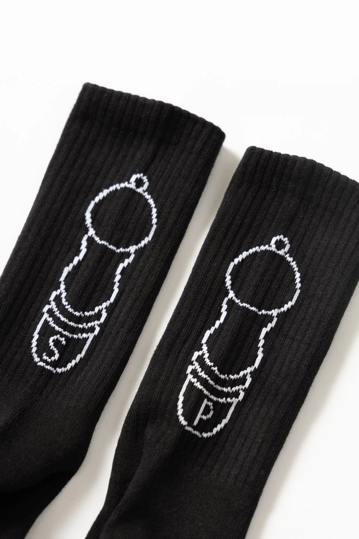 Service Works - Salt + Pepper Socks - Black - Image 3
