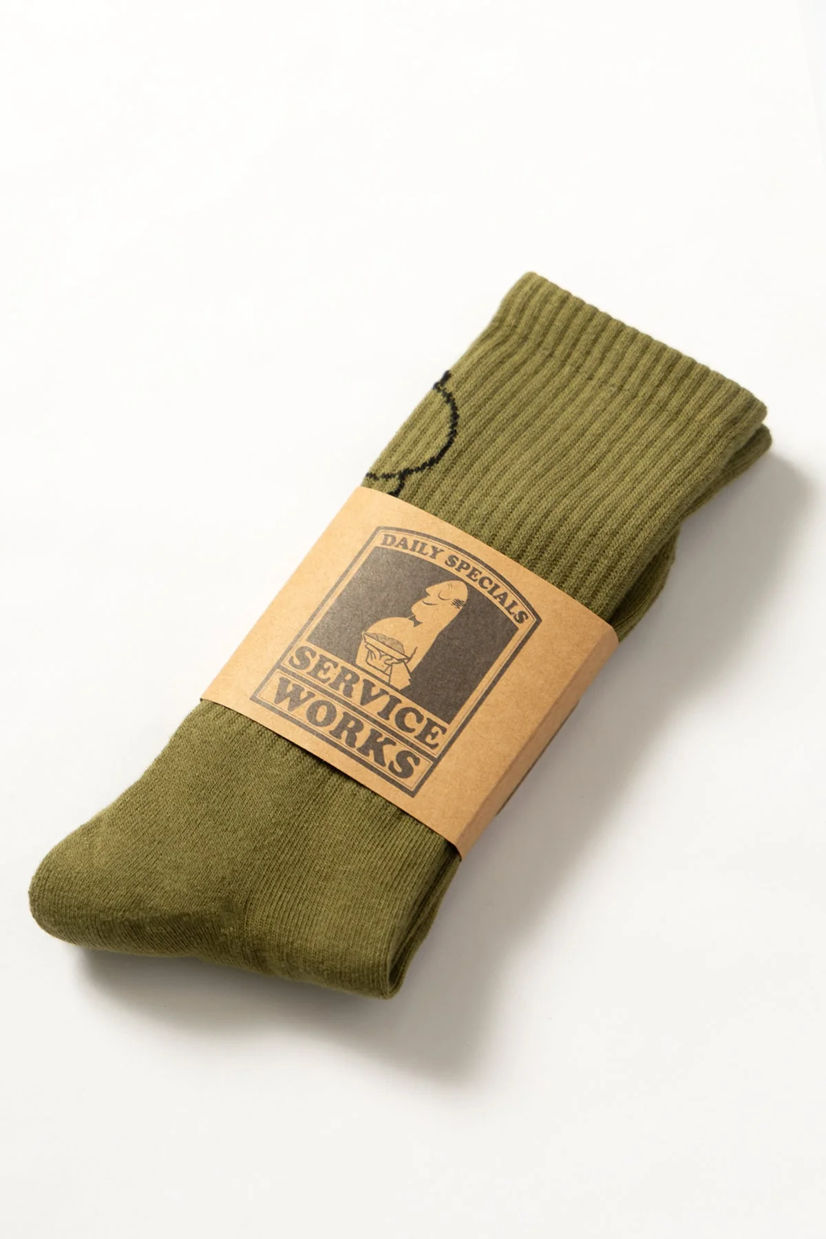 Service Works - Salt + Pepper Socks - Olive - Image 5