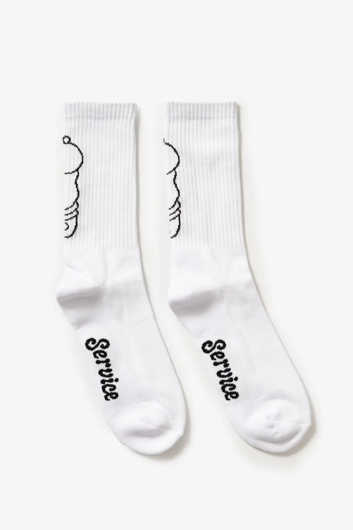 Service Works - Salt + Pepper Socks - White - Image 2
