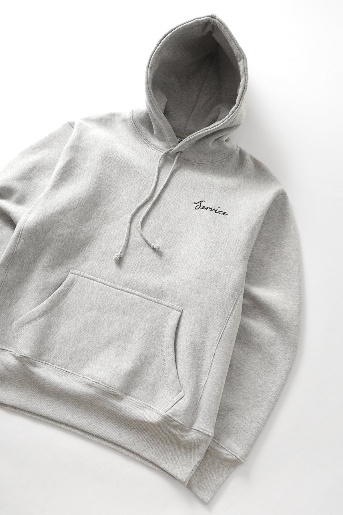 Service Works - Script Logo Hoodie - Marl Grey - Image 2
