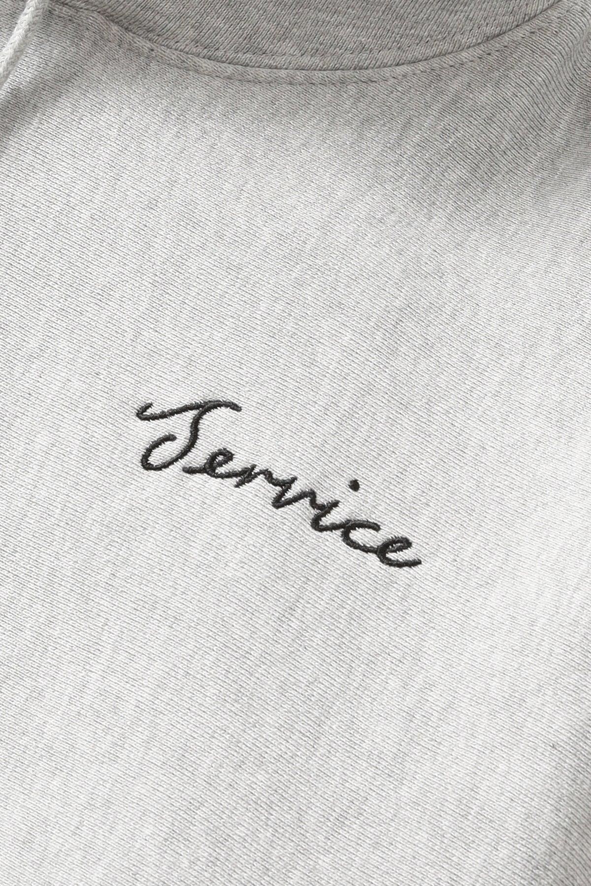 Service Works - Script Logo Hoodie - Marl Grey - Image 5