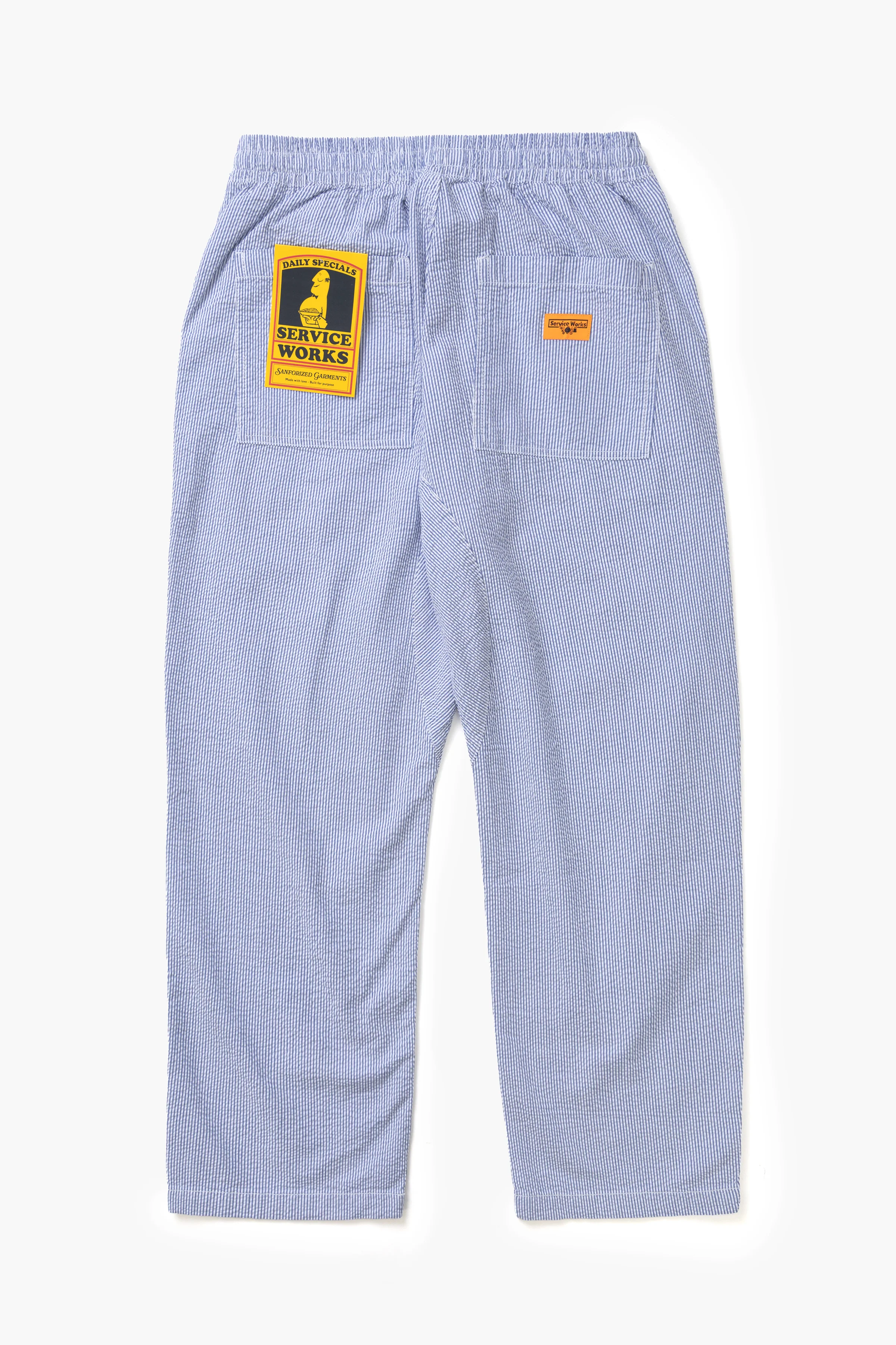 Service Works - Seersucker Chef Pants - Navy Stripe - Image 6