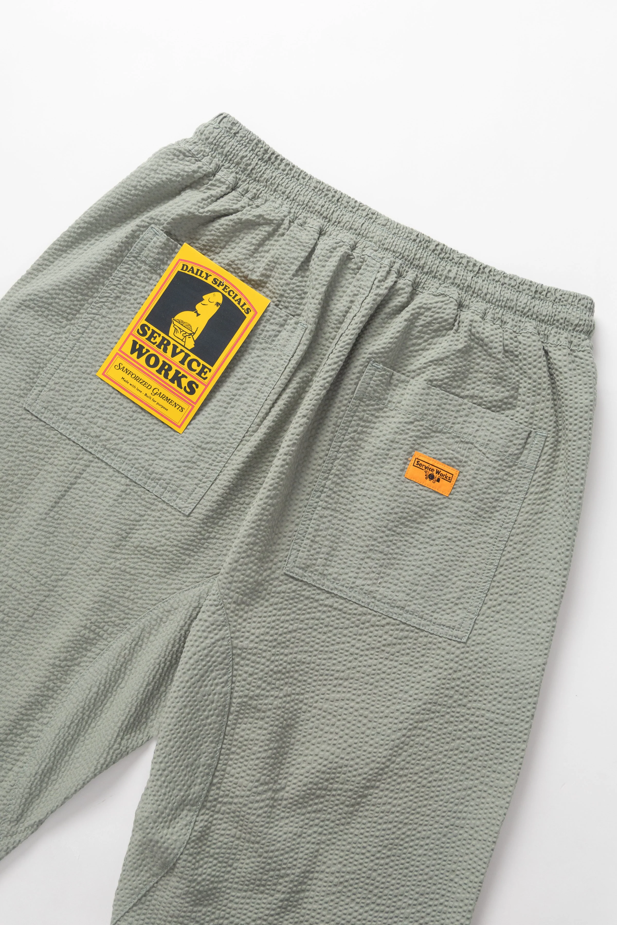 Service Works - Seersucker Chef Pants - Sage - Image 4
