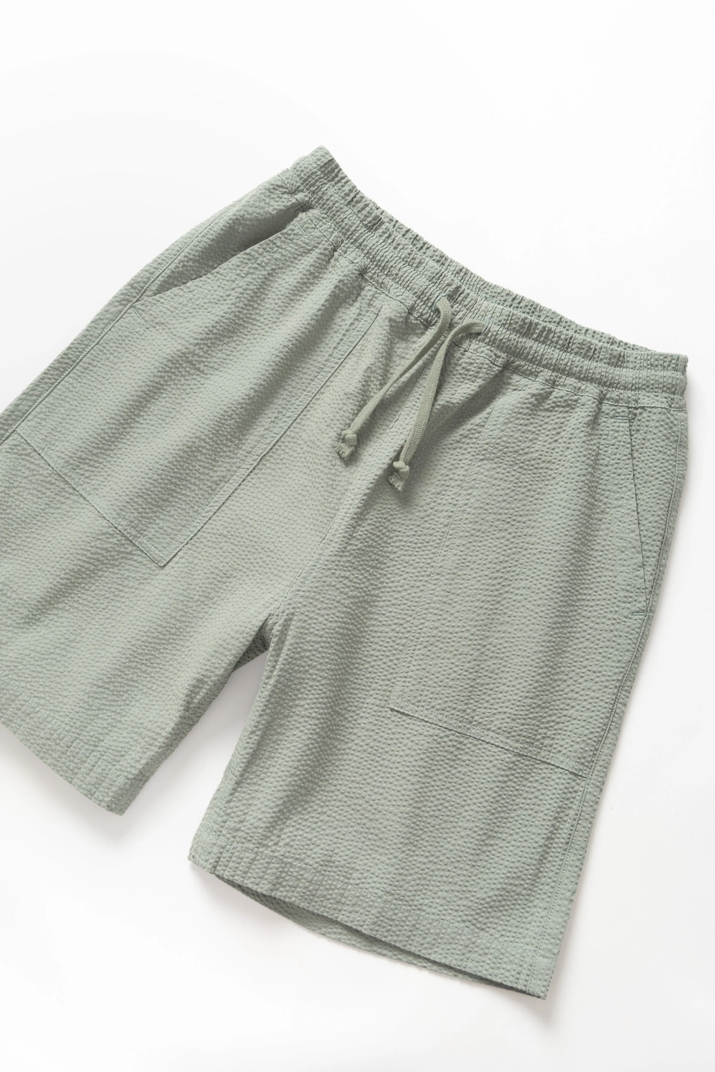 Service Works - Seersucker Chef Shorts - Sage - Image 2