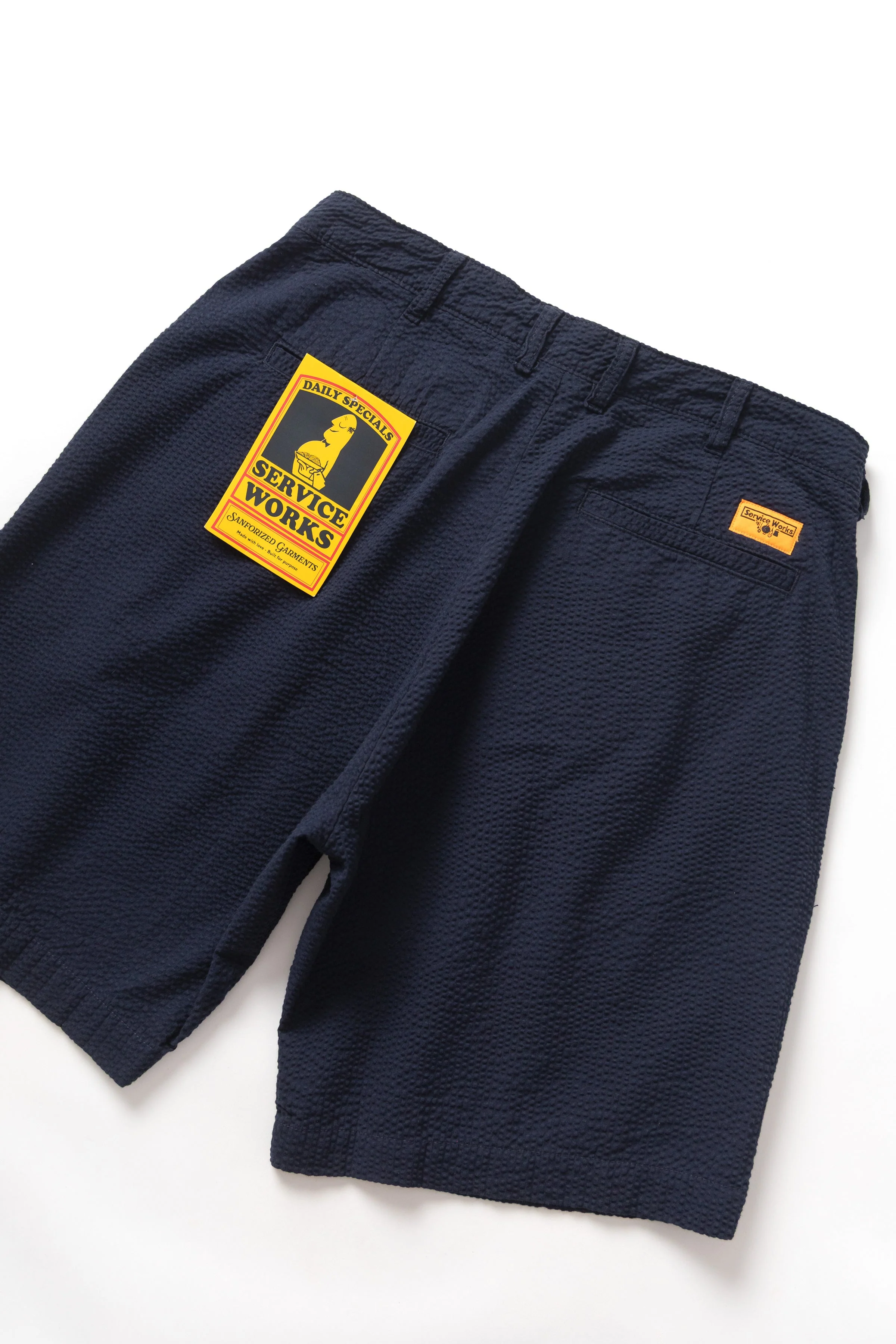 Service Works - Seersucker Part Timer Shorts - Dark Navy - Image 4