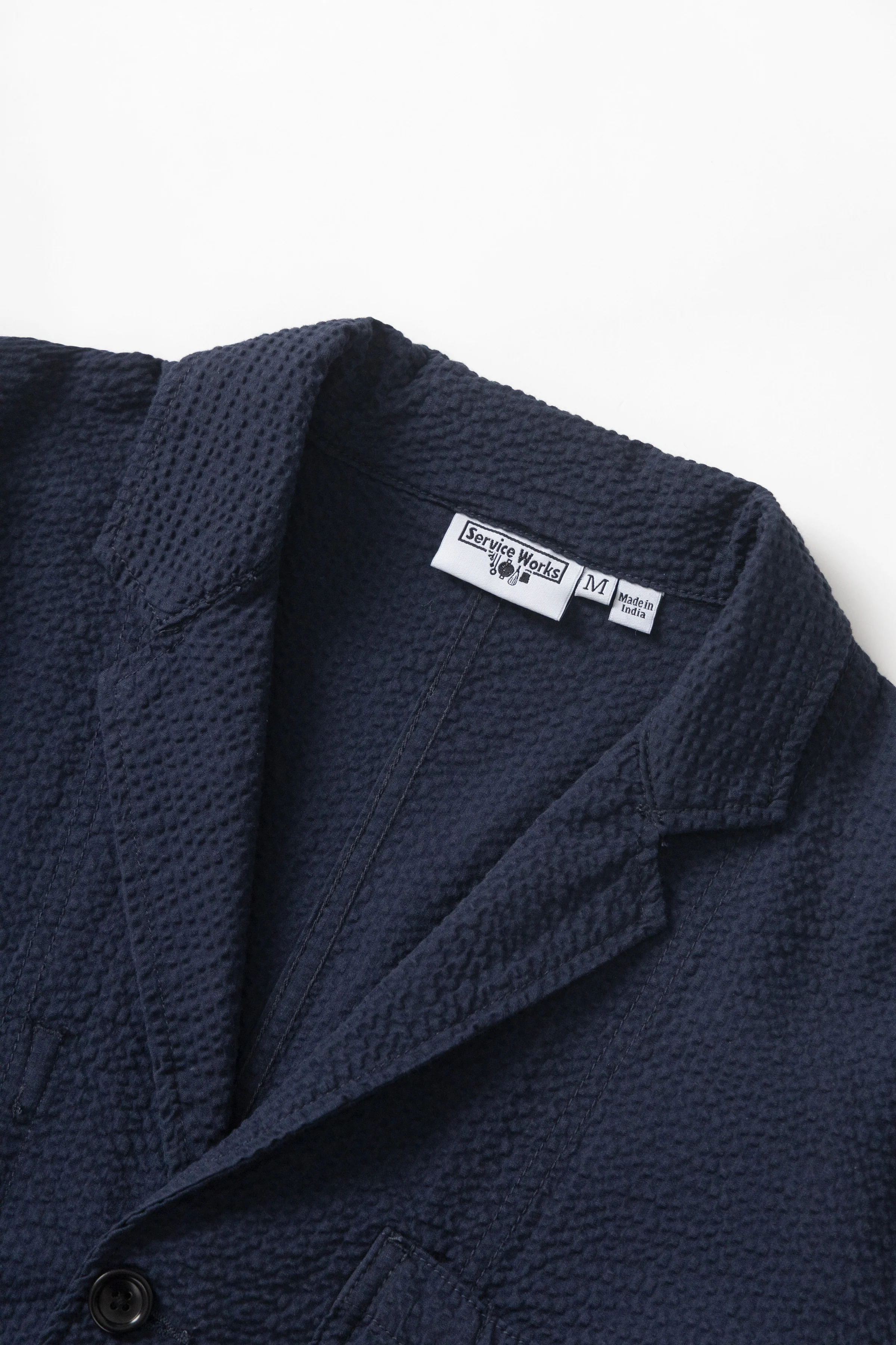 Service Works - Seersucker Server Suit Jacket - Dark Navy - Image 2