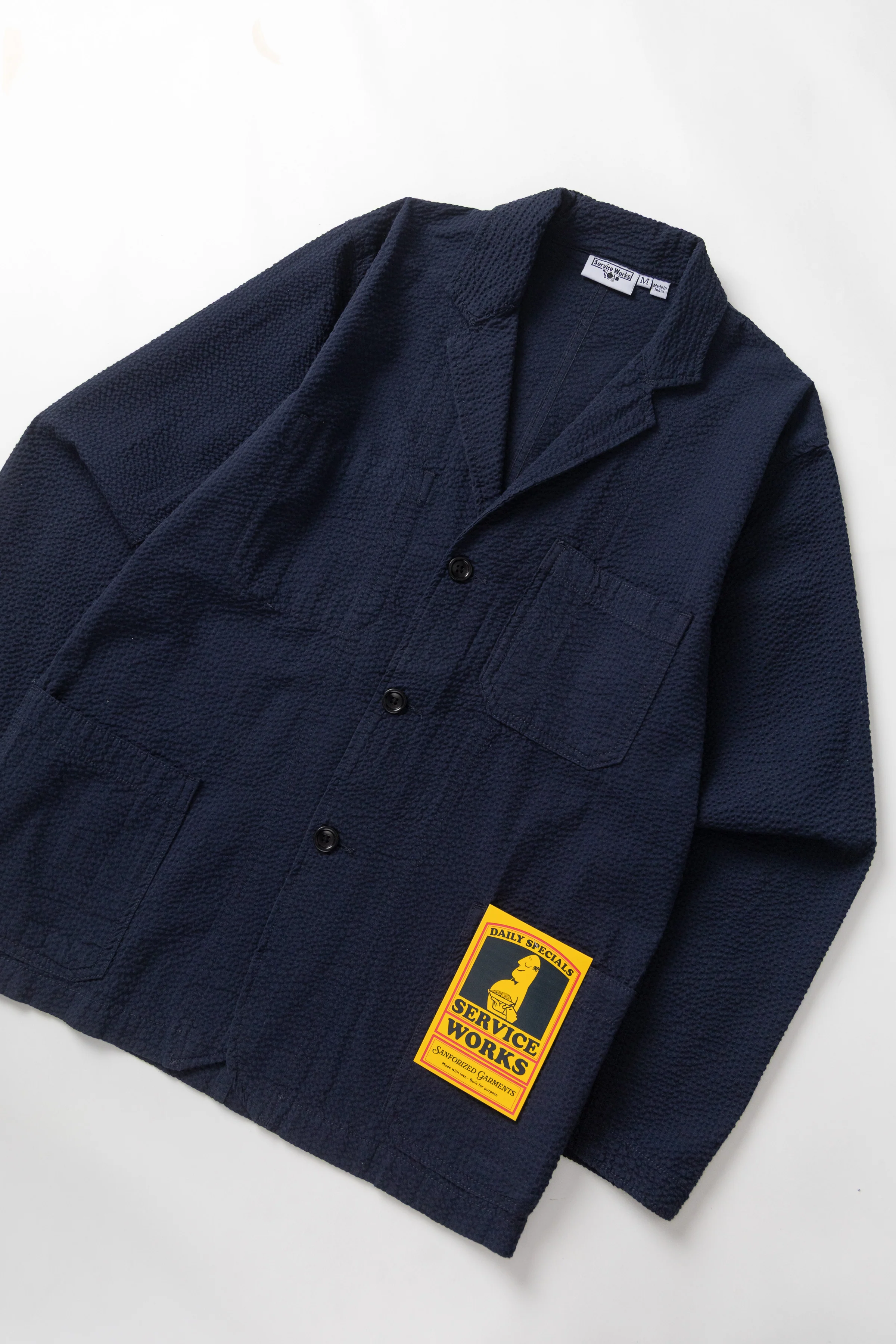 Service Works - Seersucker Server Suit Jacket - Dark Navy - Image 3