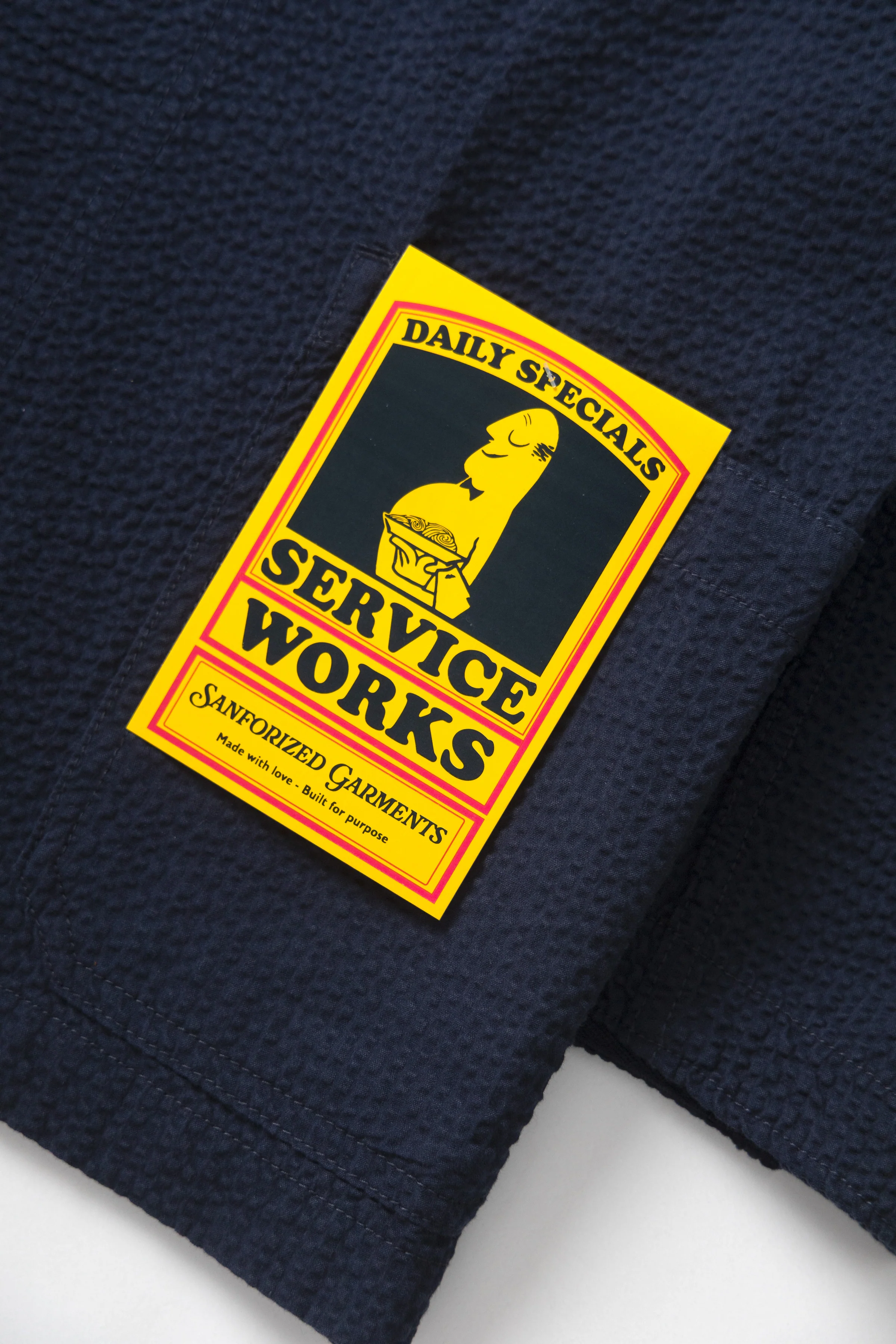 Service Works - Seersucker Server Suit Jacket - Dark Navy - Image 4