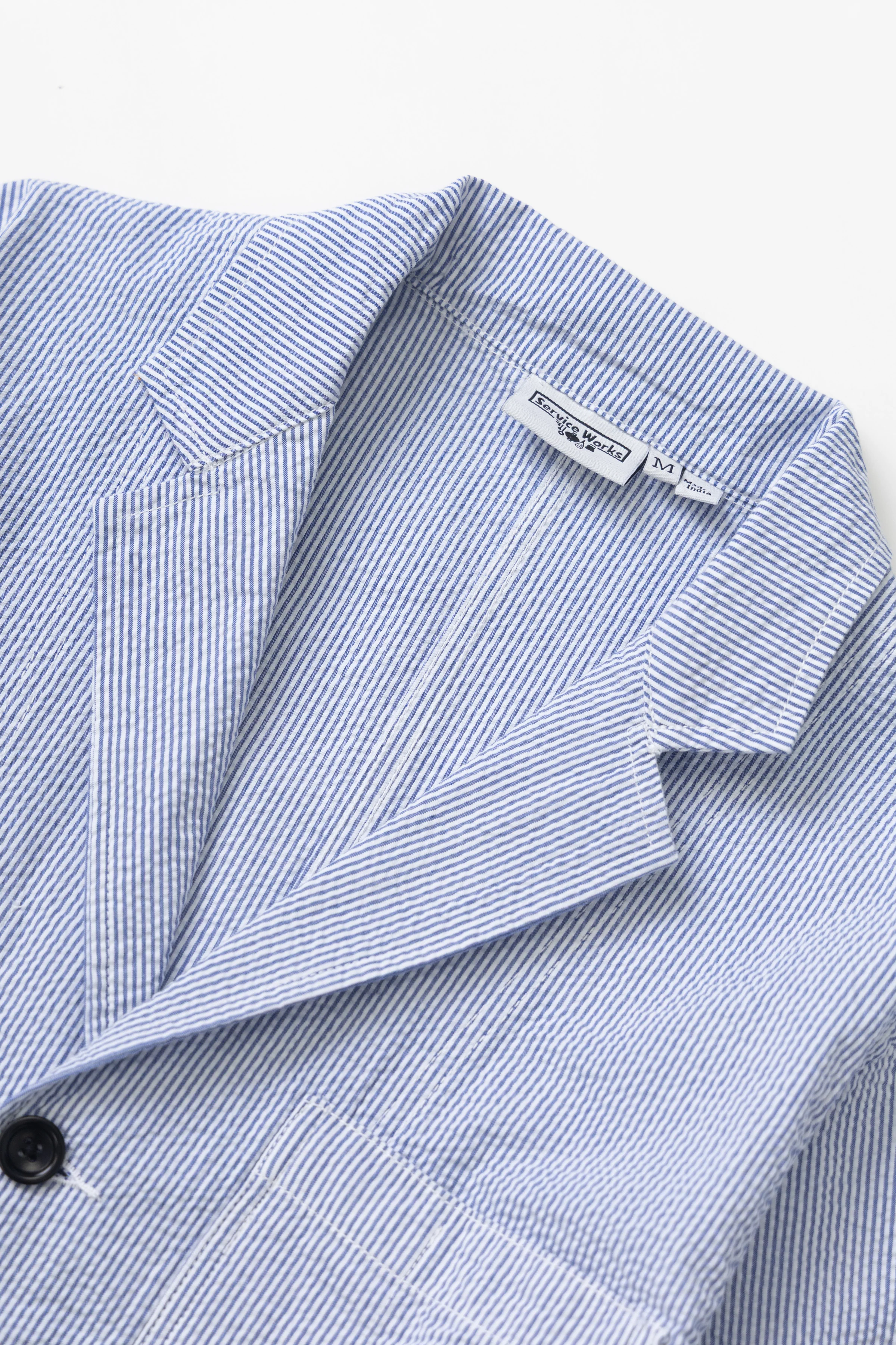 Service Works - Seersucker Server Suit Jacket - Navy Stripe - Image 3
