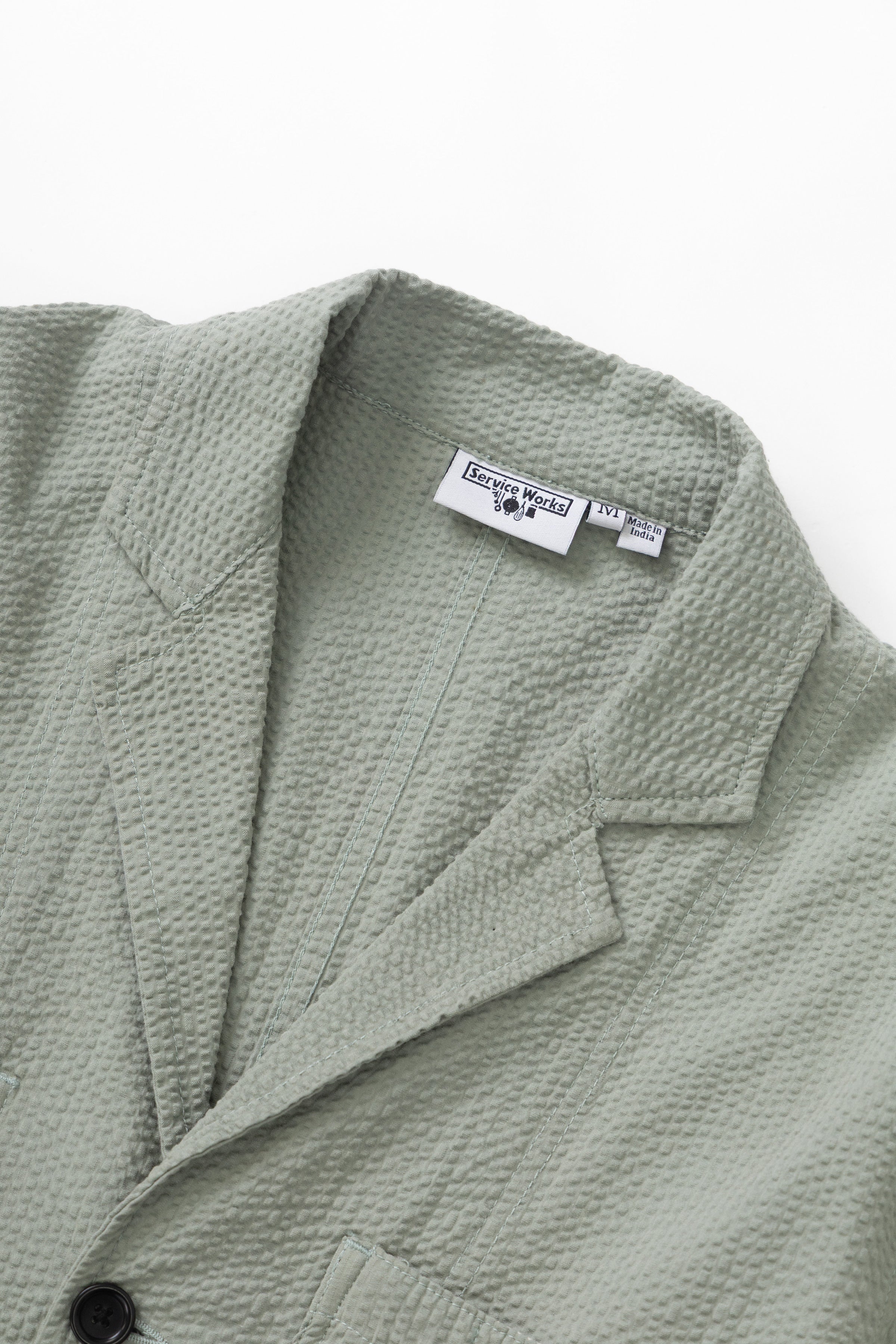 Service Works - Seersucker Server Suit Jacket - Sage - Image 2