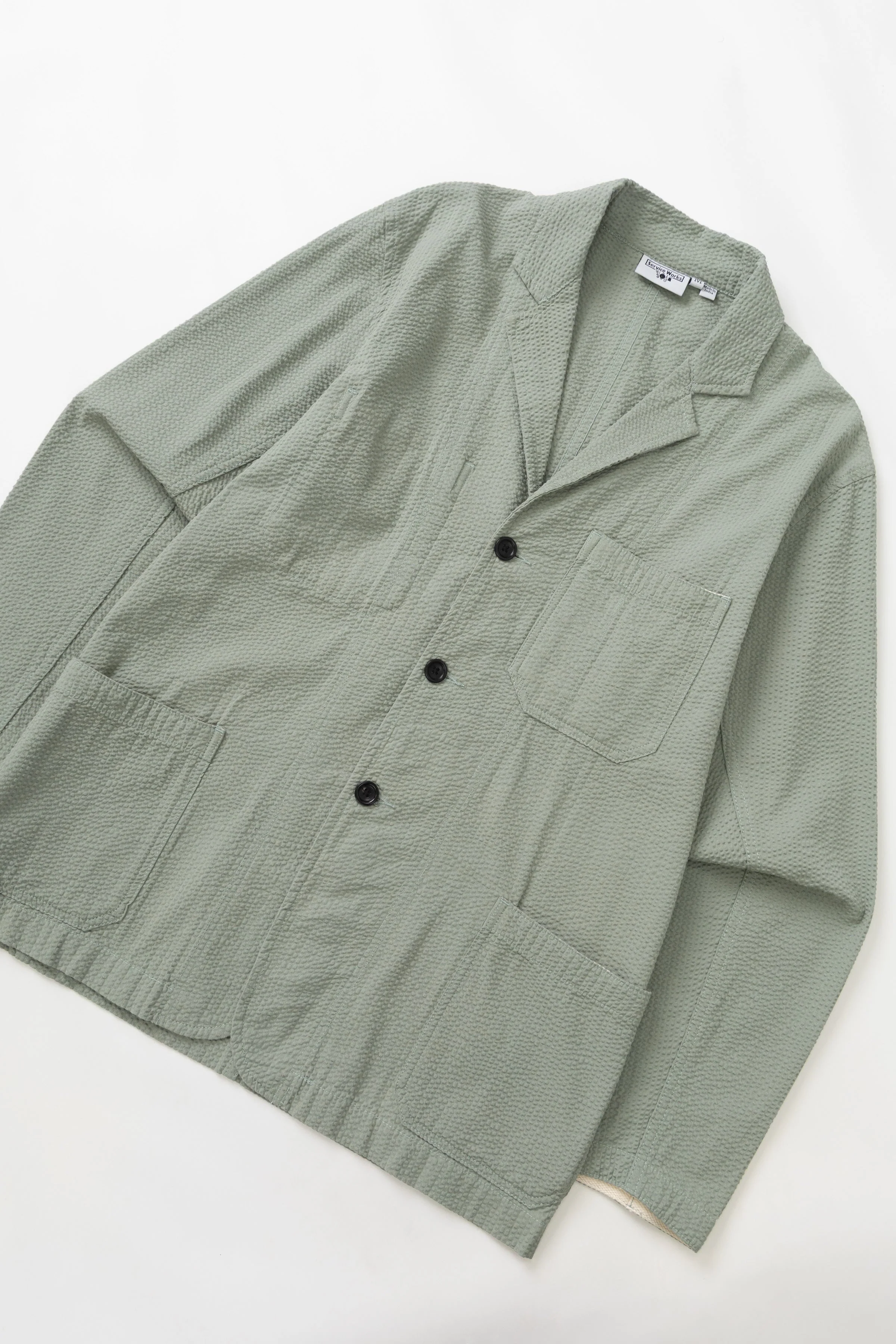 Service Works - Seersucker Server Suit Jacket - Sage - Image 3
