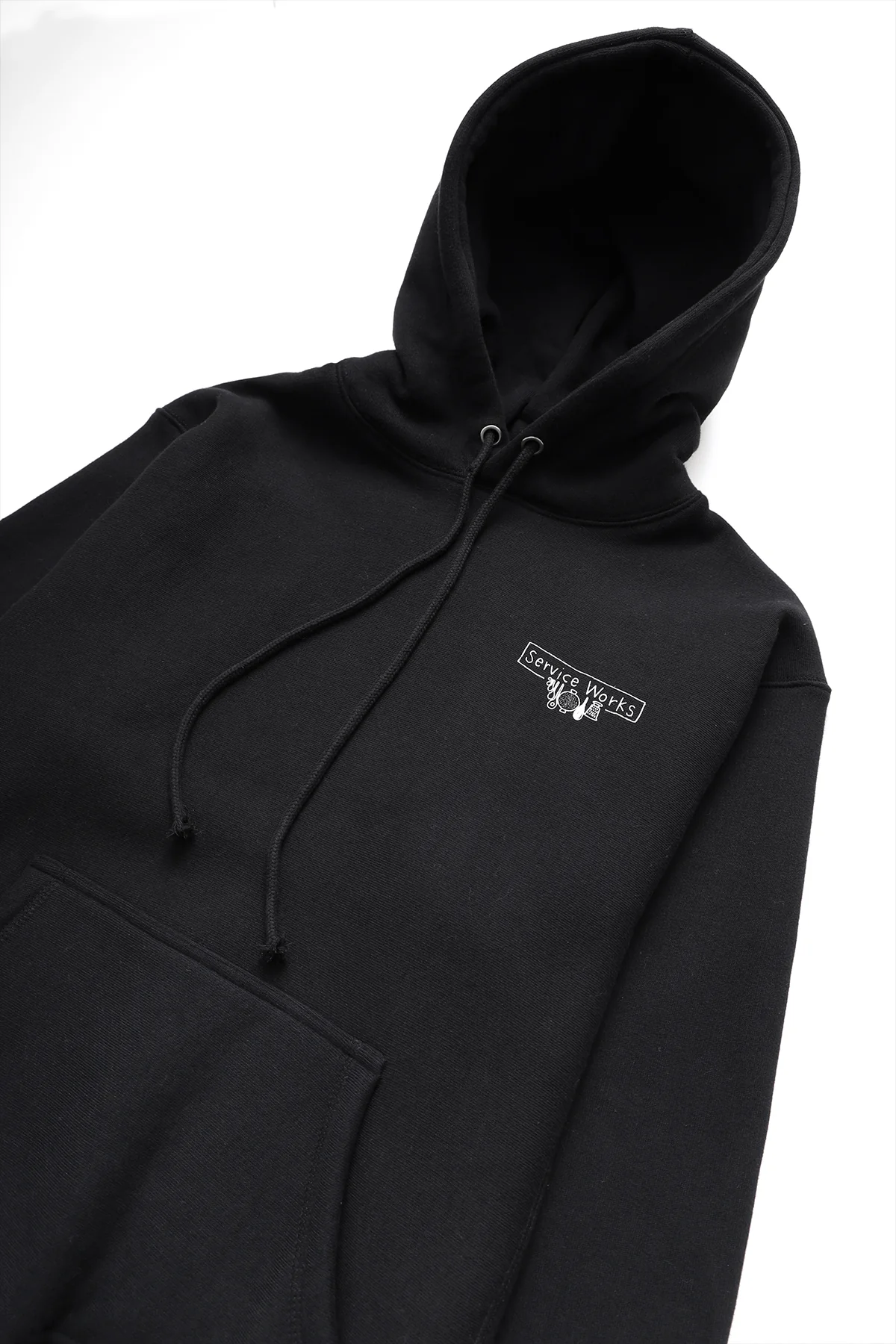 Service Works - 12oz Scribble Logo Hoodie - Black - Image 2