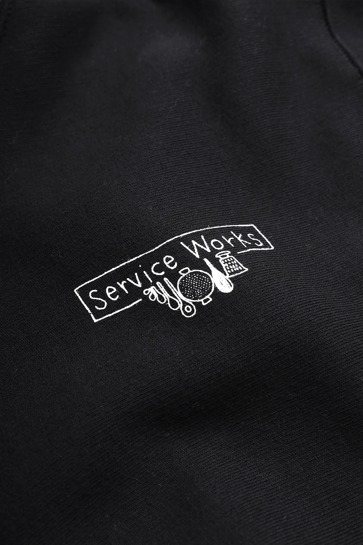 Service Works - 12oz Scribble Logo Hoodie - Black - Image 3