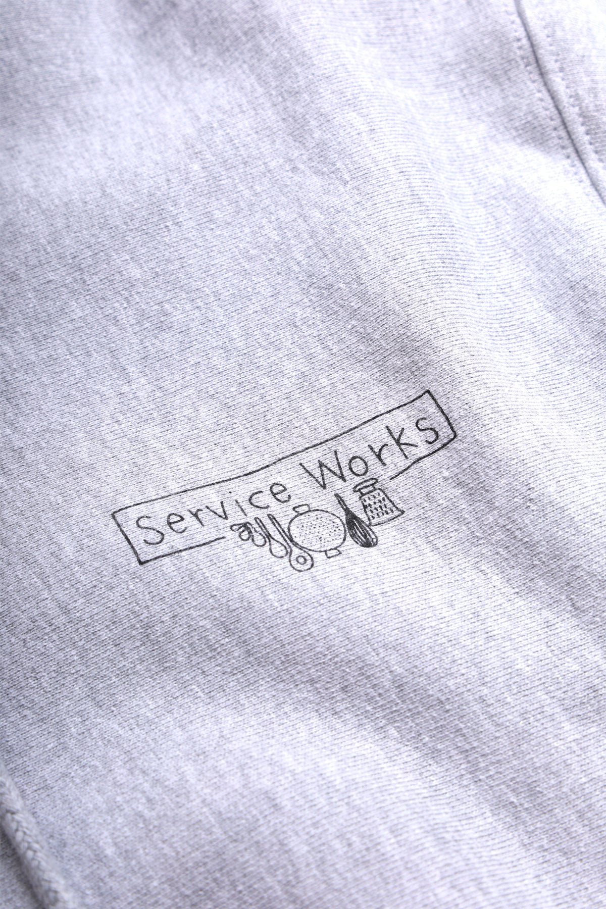 Service Works - 12oz Scribble Logo Hoodie - Grey - Image 3