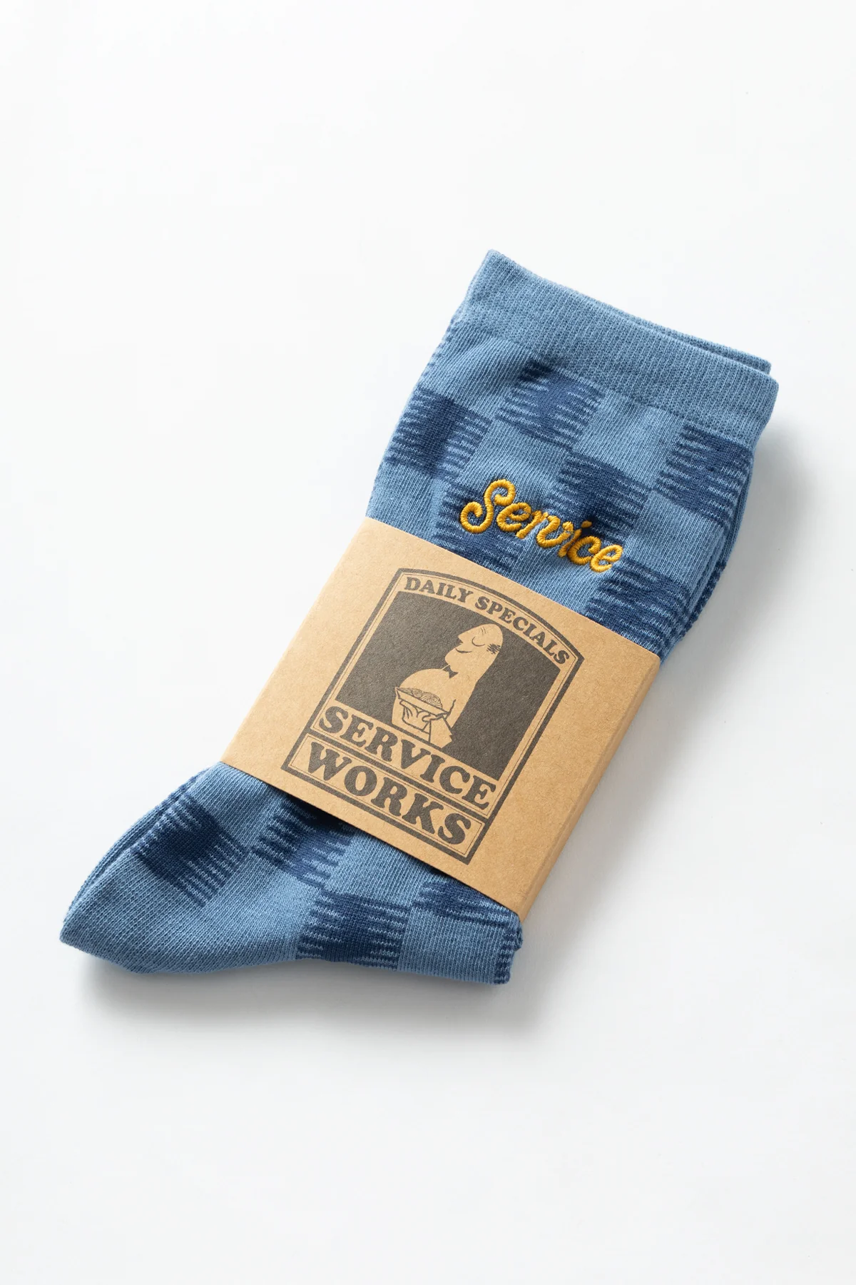 Service Works - Checker Socks - Blue - Image 2