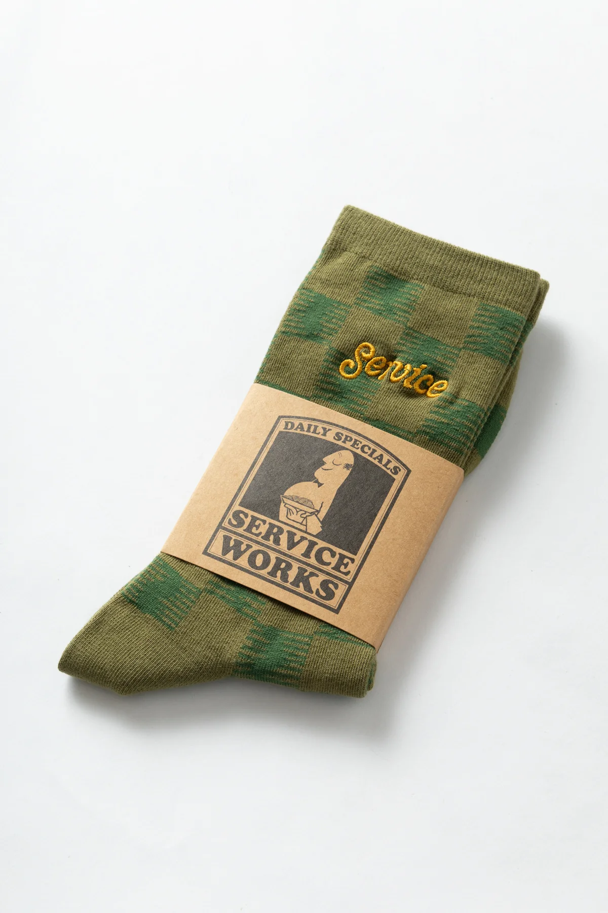 Service Works - Checker Socks - Green - Image 2