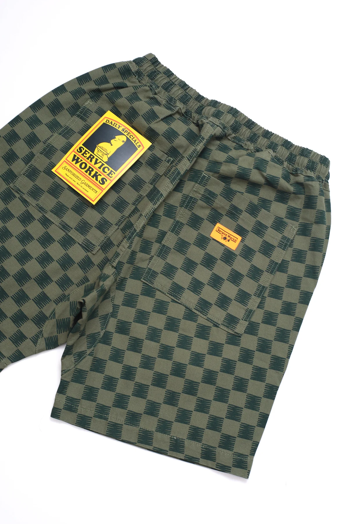 Service Works - Classic Chef Shorts - Green Checker - Image 3