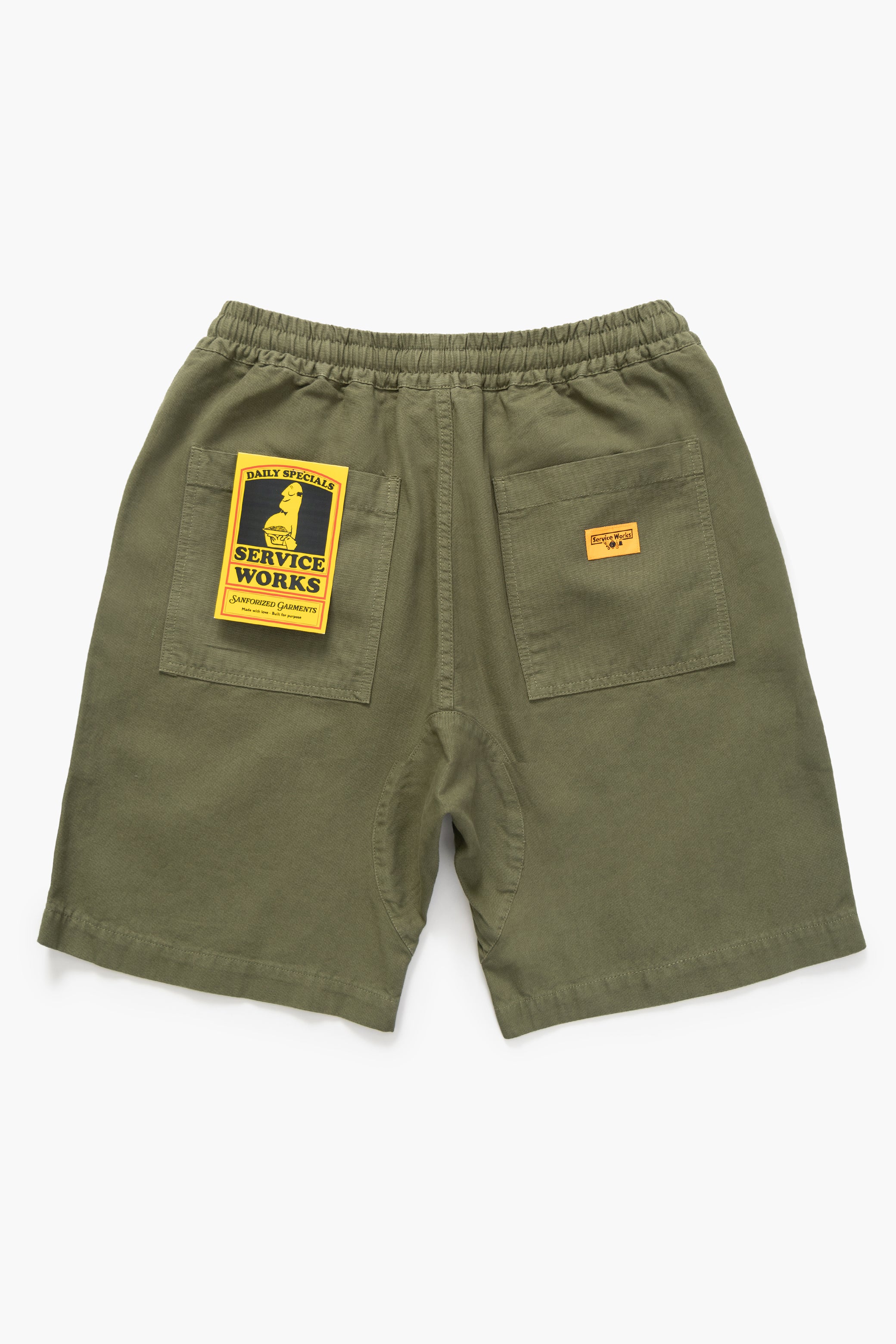 Service Works - Classic Chef Shorts - Olive - Image 6