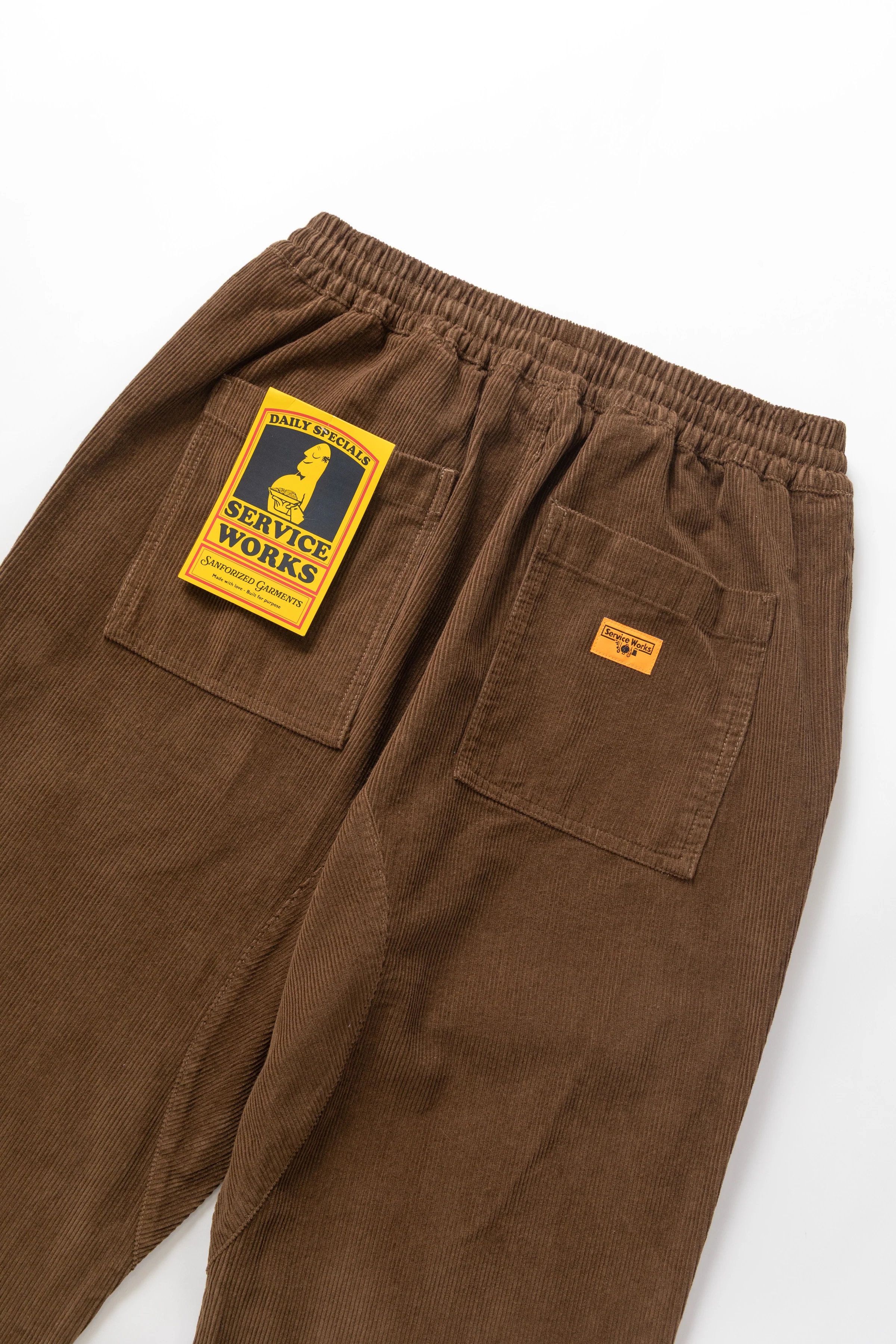 Service Works - Corduroy Chef Pants - Bark - Image 4