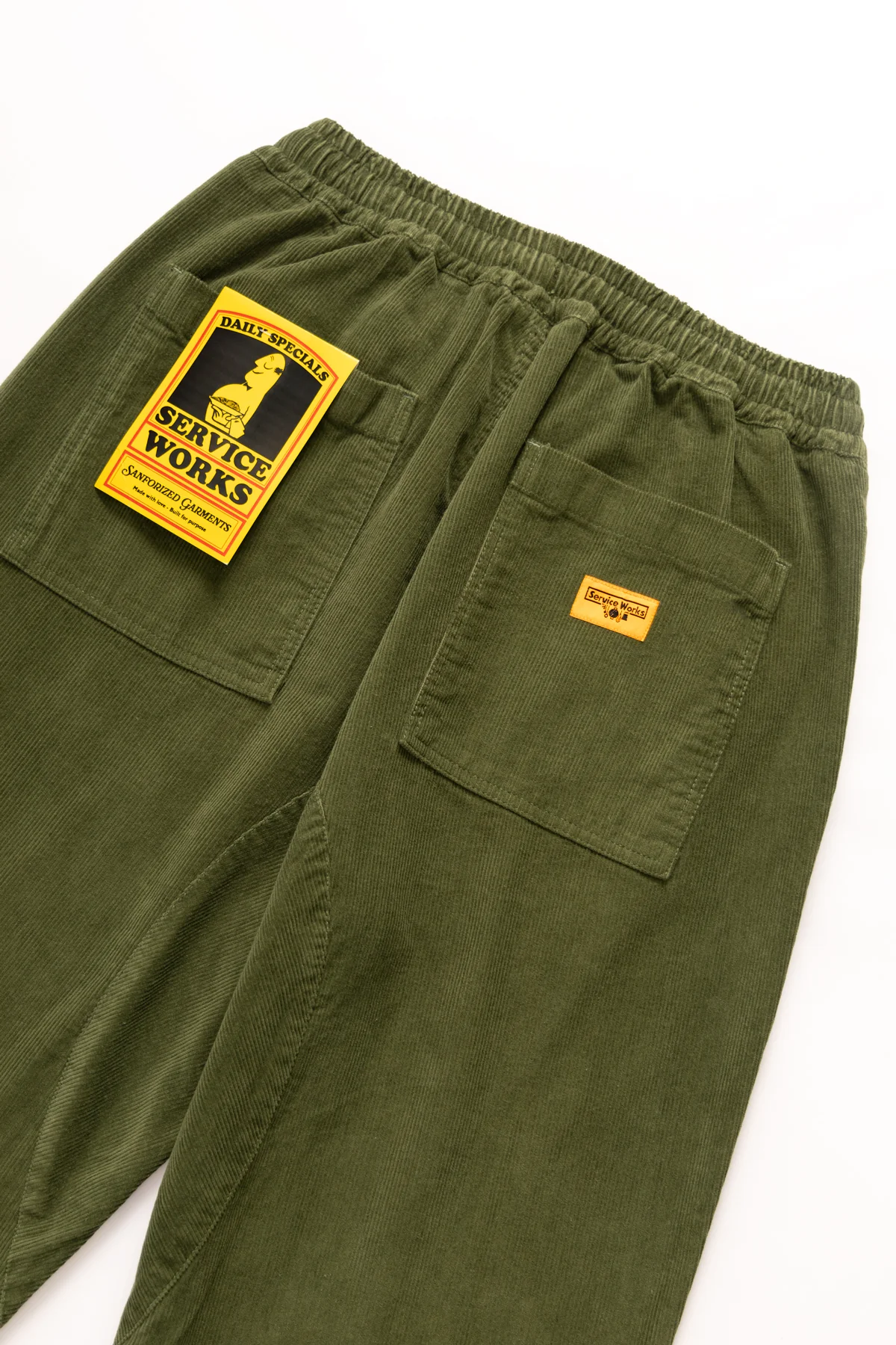 Service Works - Corduroy Chef Pants - Olive - Image 3
