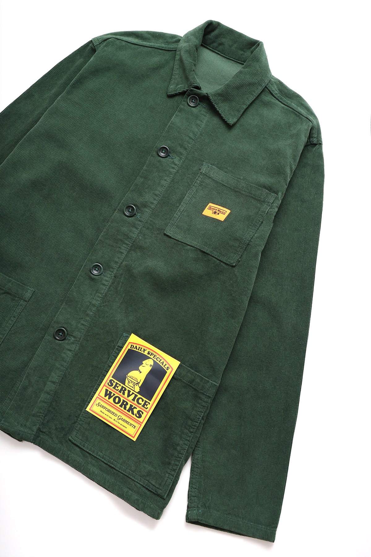 Service Works - Corduroy Chore Shirt- Forest - Image 2