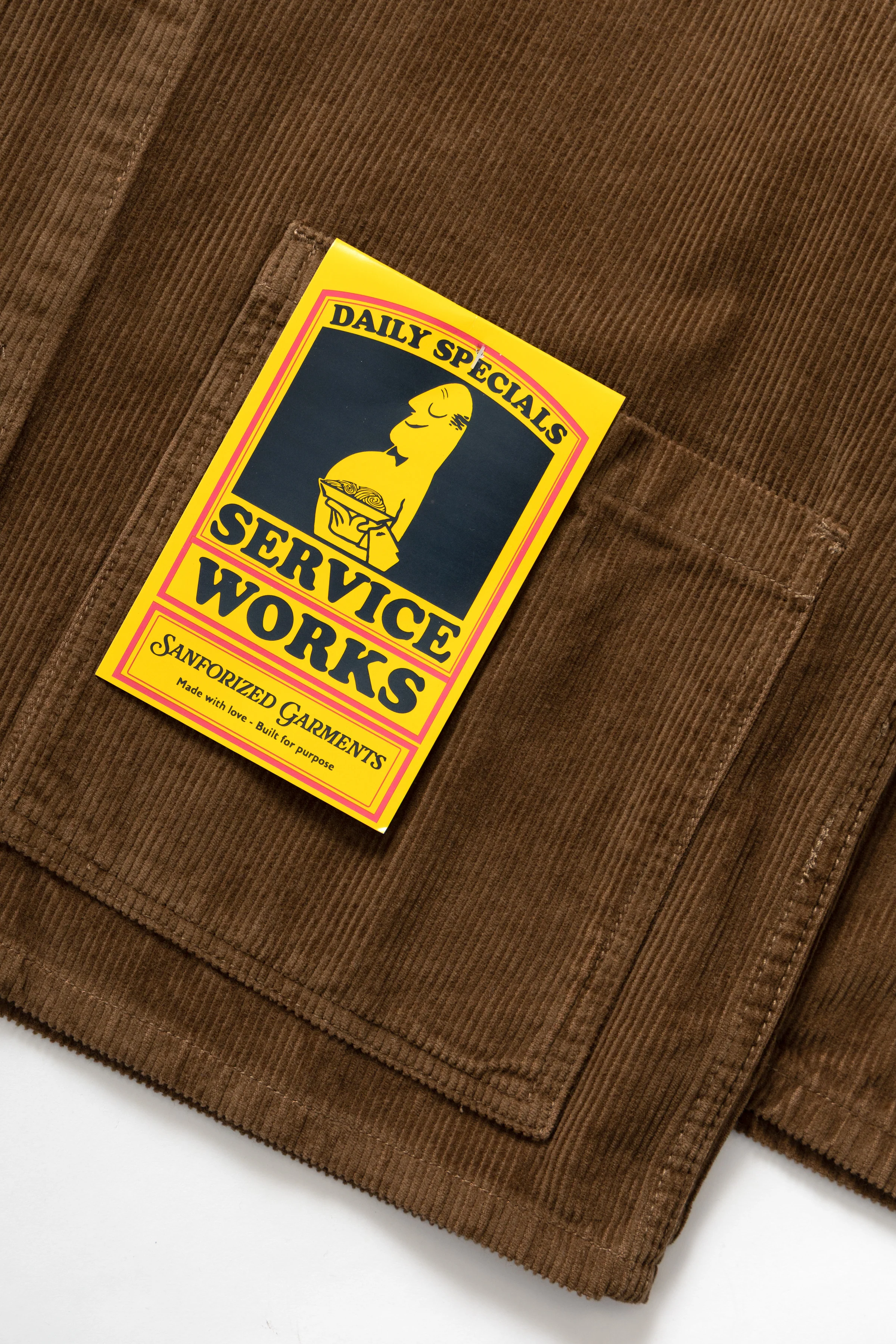 Service Works - Corduroy Chore Shirt - Bark - Image 4