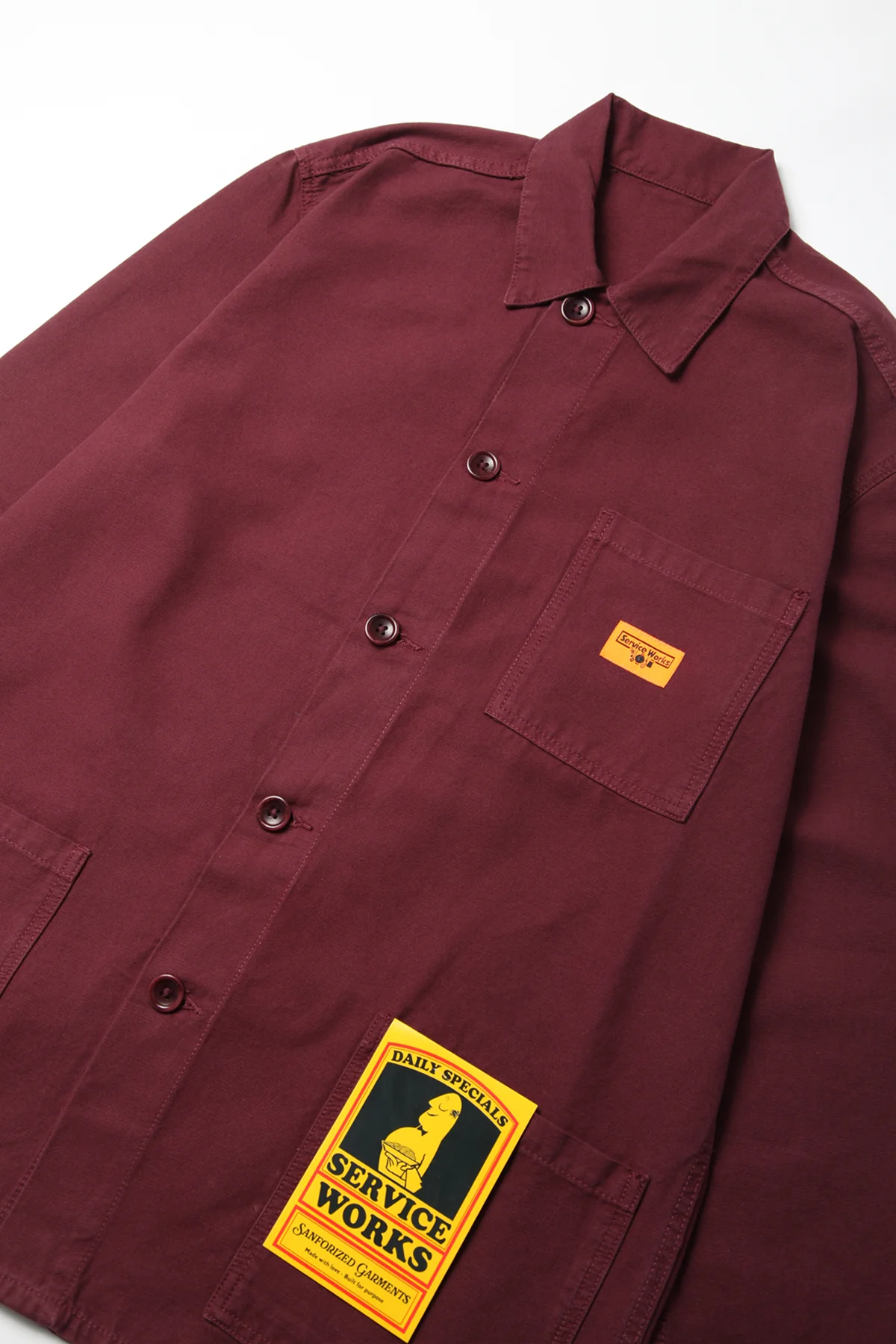 Service Works - Classic Chore Shirt - Burgundy - Image 2