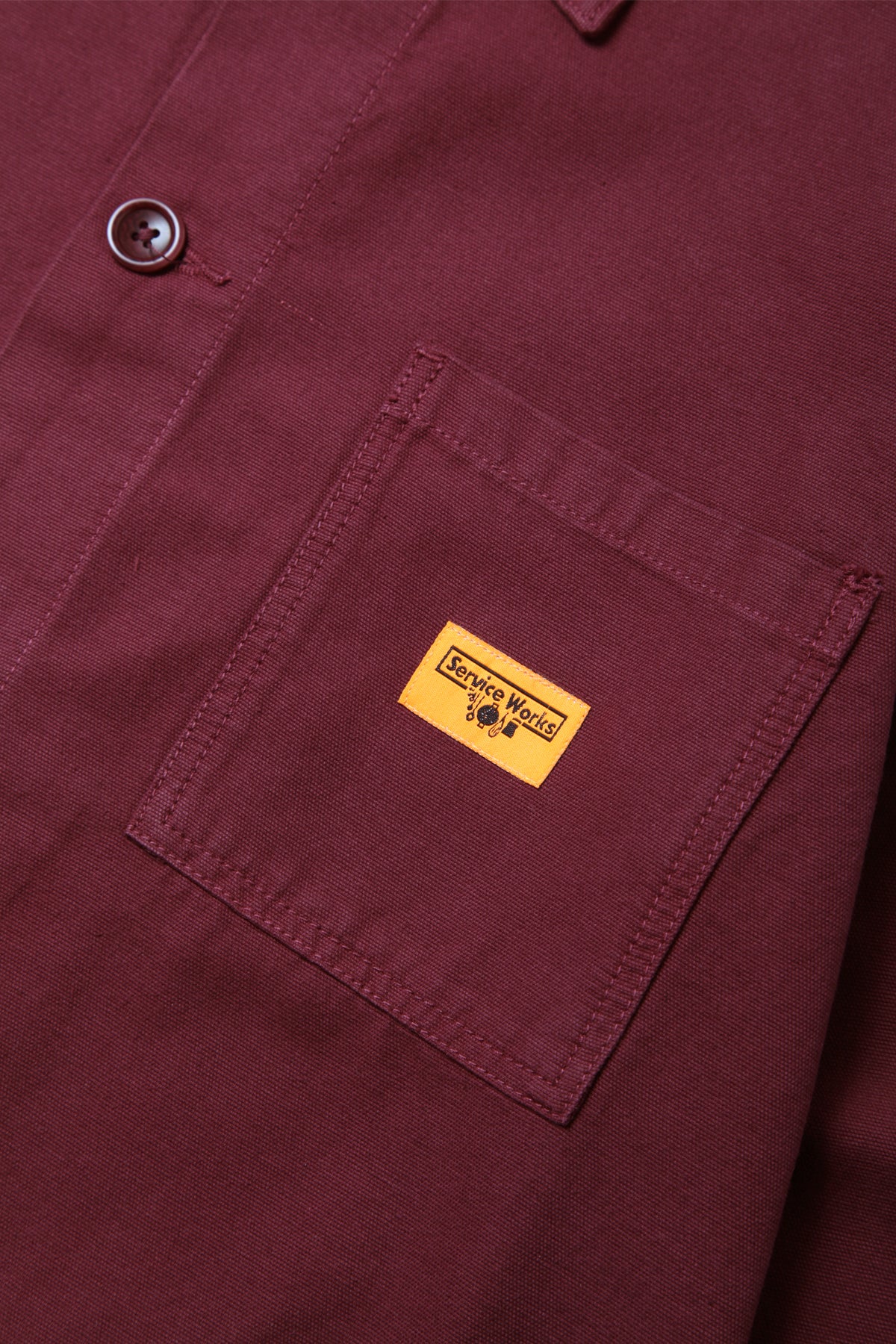 Service Works - Classic Chore Shirt - Burgundy - Image 3