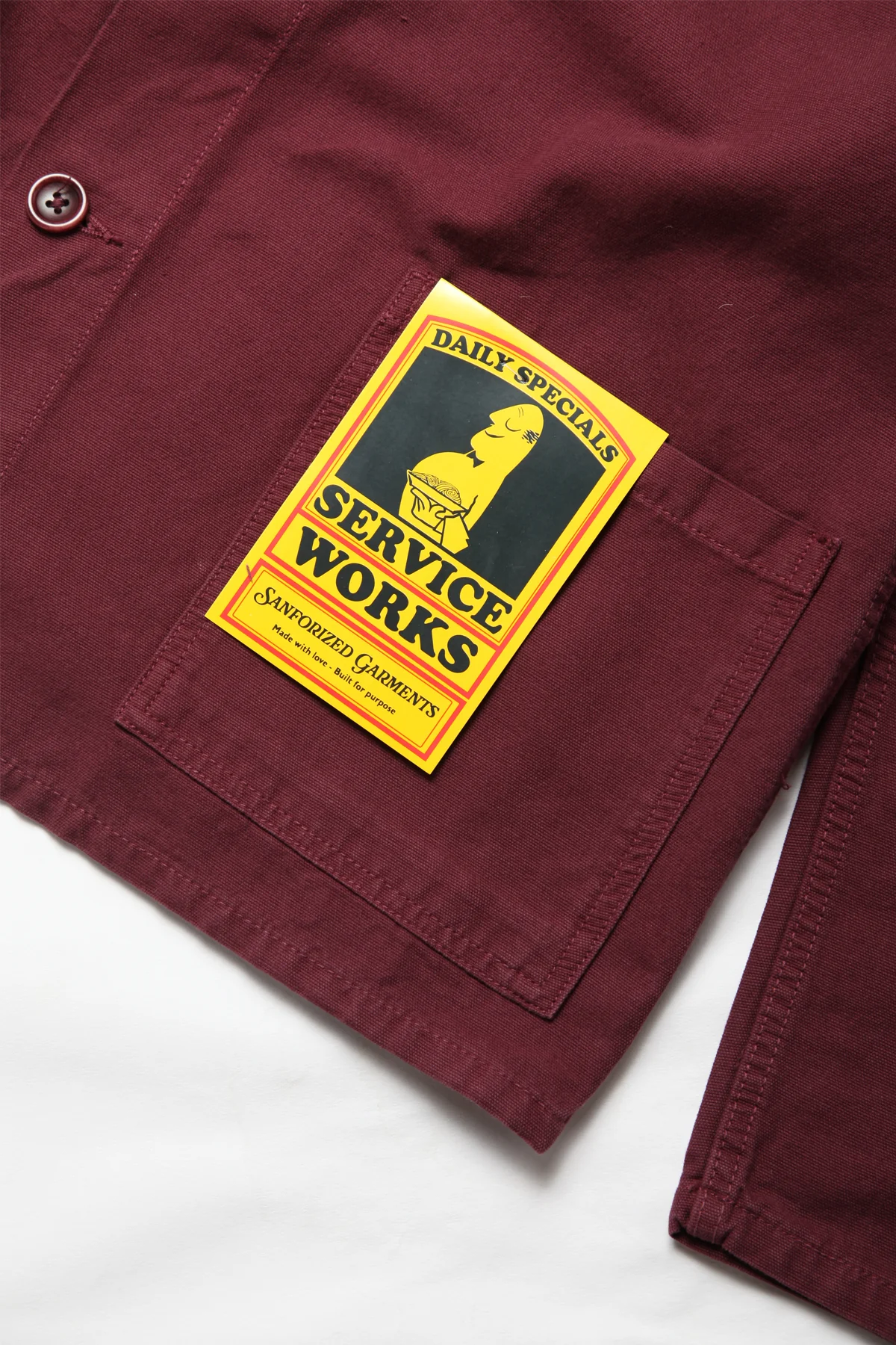 Service Works - Classic Chore Shirt - Burgundy - Image 4