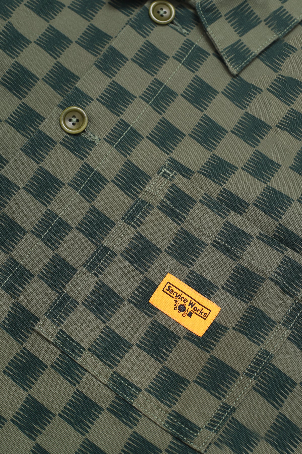 Service Works - Classic Chore Shirt - Green Checker - Image 4