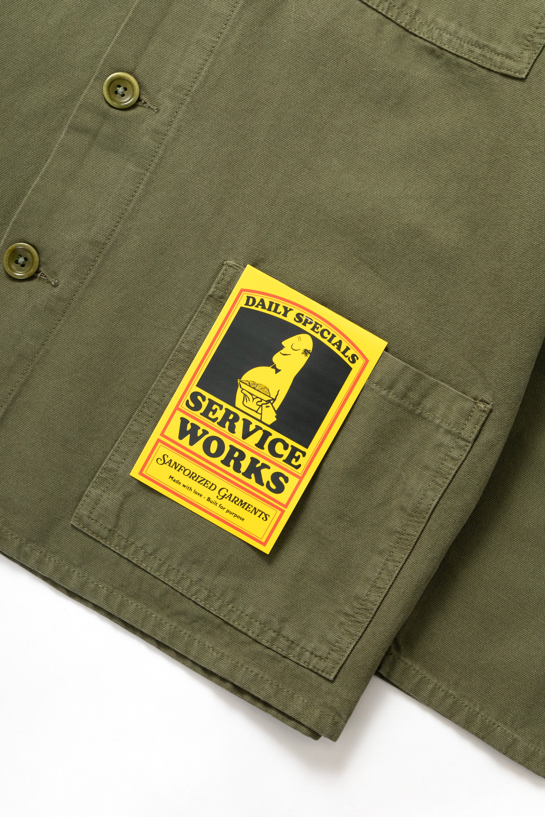 Service Works - Classic Chore Shirt - Olive - Image 3