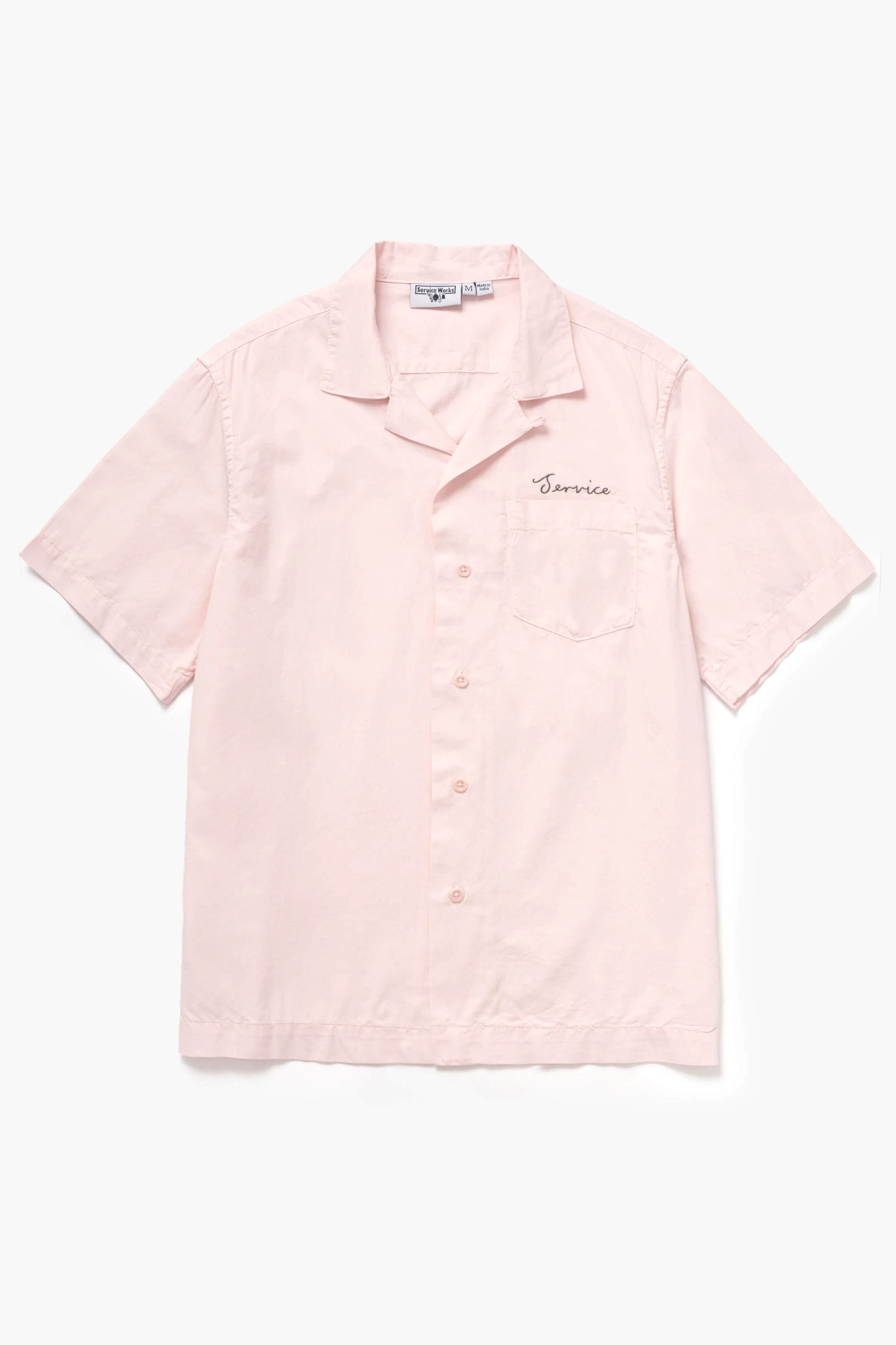 Service Works - Embroidered Resort Shirt - Dusty Pink