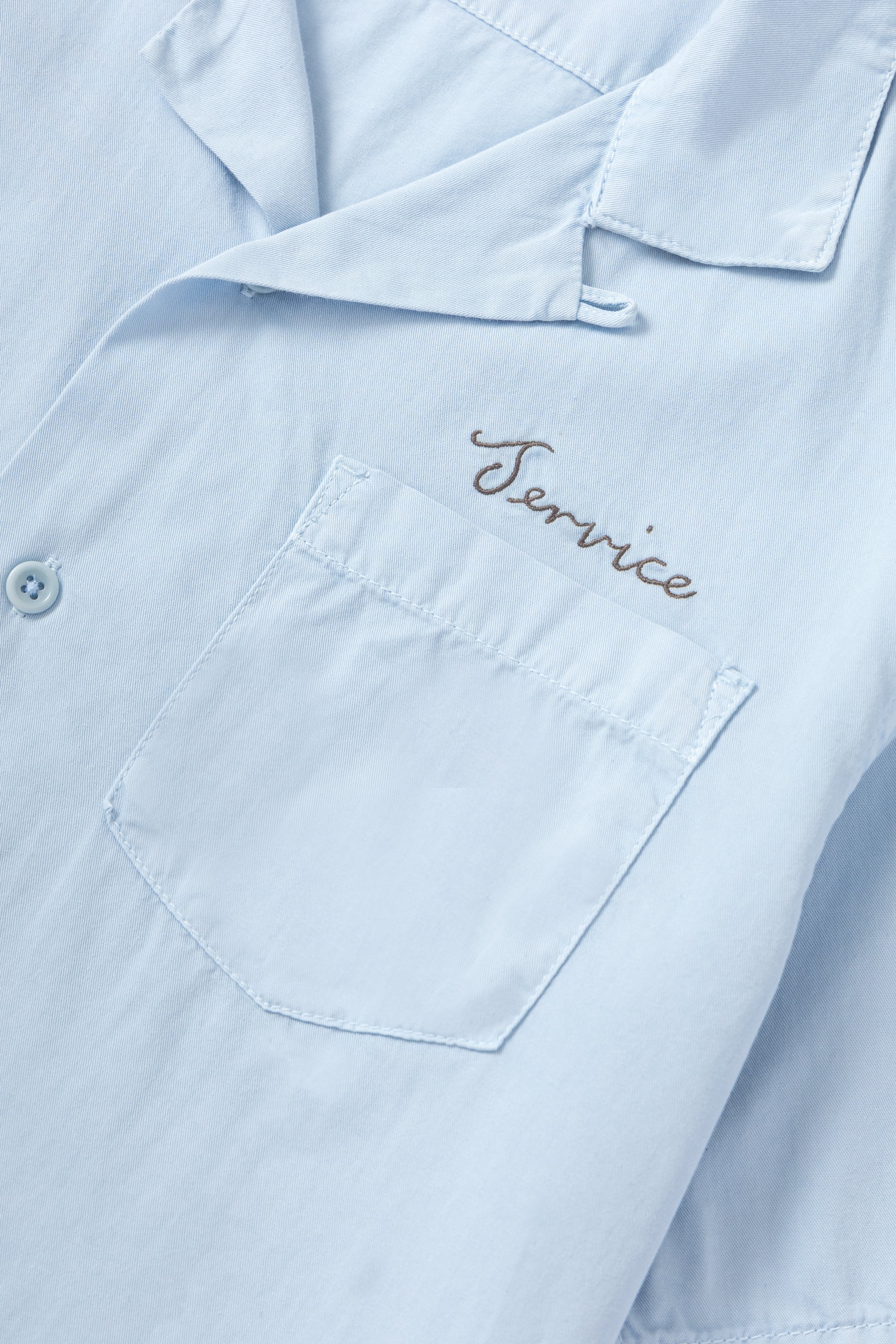 Service Works - Embroidered Resort Shirt - Powder - Image 3