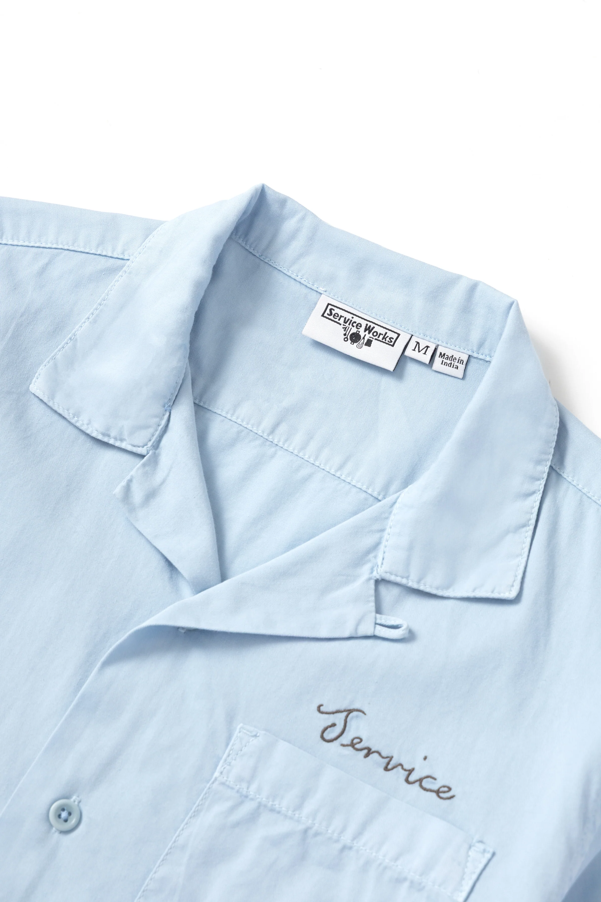 Service Works - Embroidered Resort Shirt - Powder - Image 4