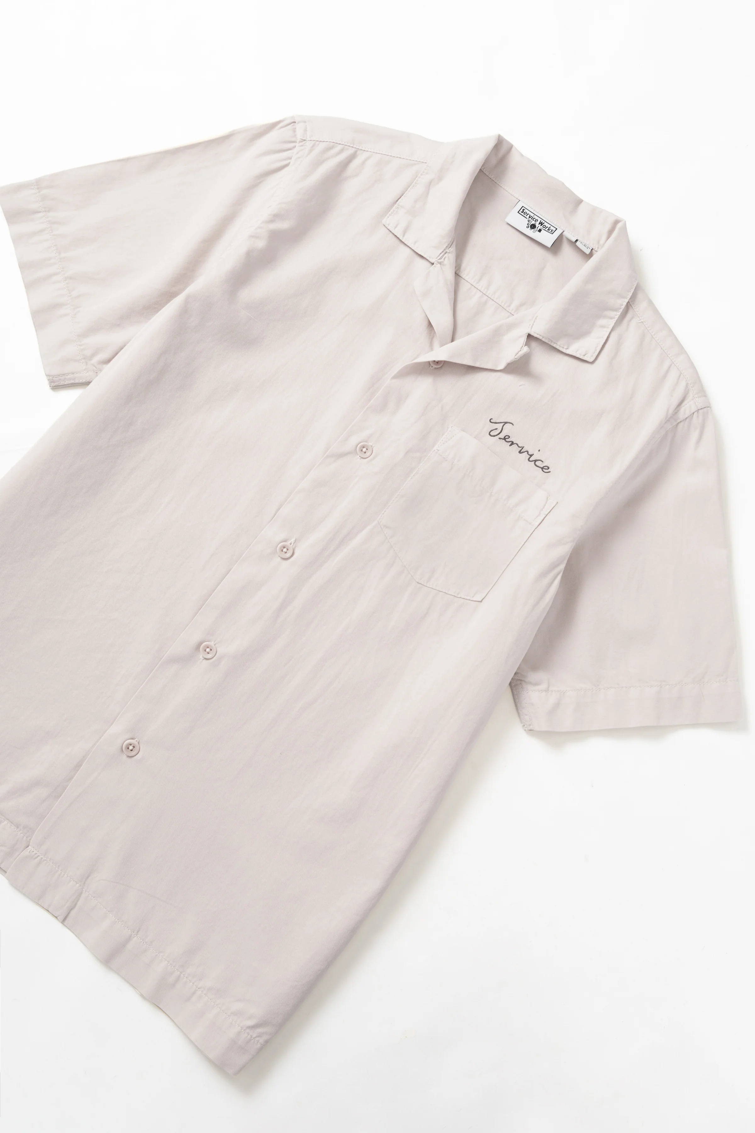 Service Works - Embroidered Resort Shirt - Salt - Image 2