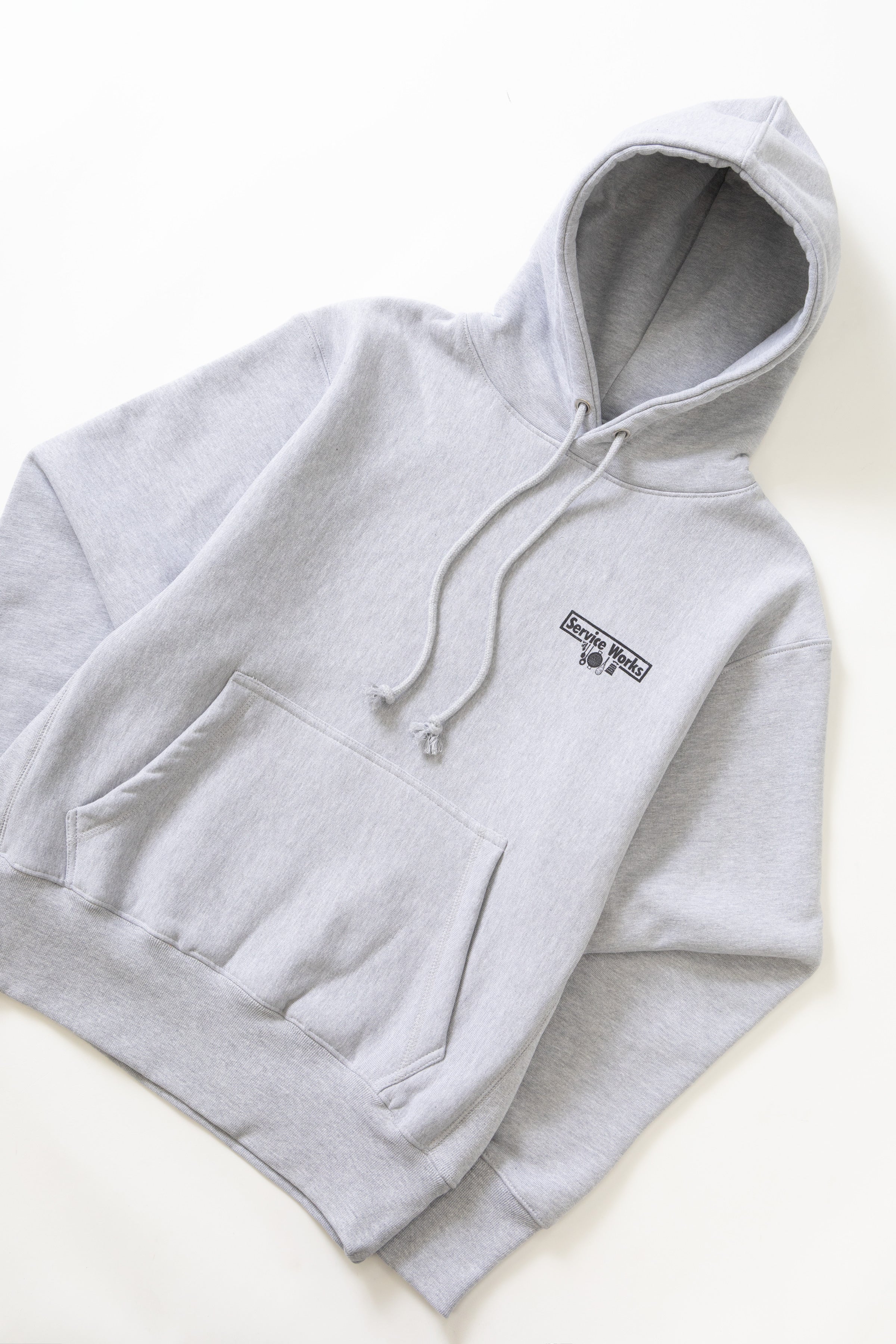 Service Works - Heavyweight Trademark Hoodie - Heather Grey - Image 2