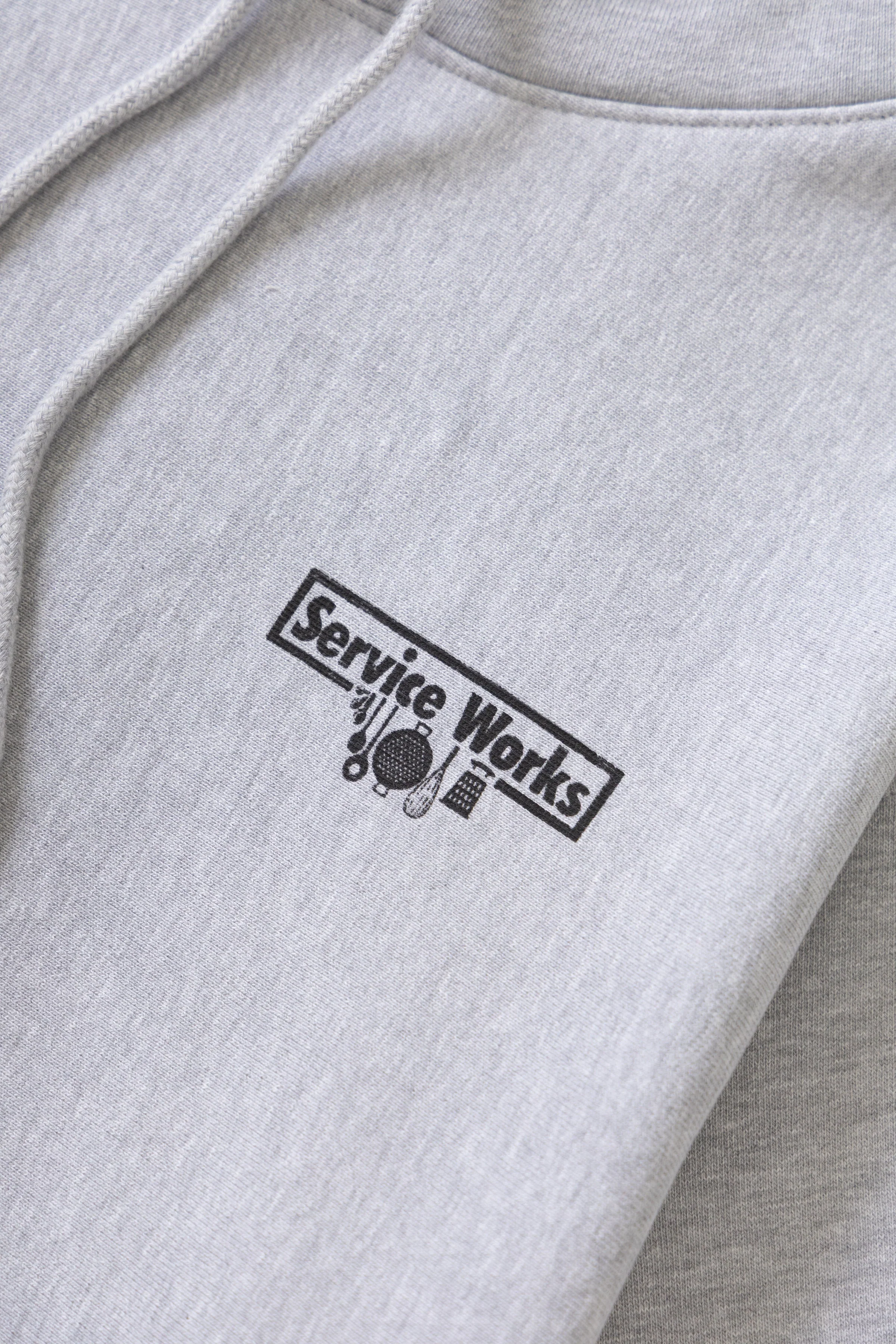 Service Works - Heavyweight Trademark Hoodie - Heather Grey - Image 3
